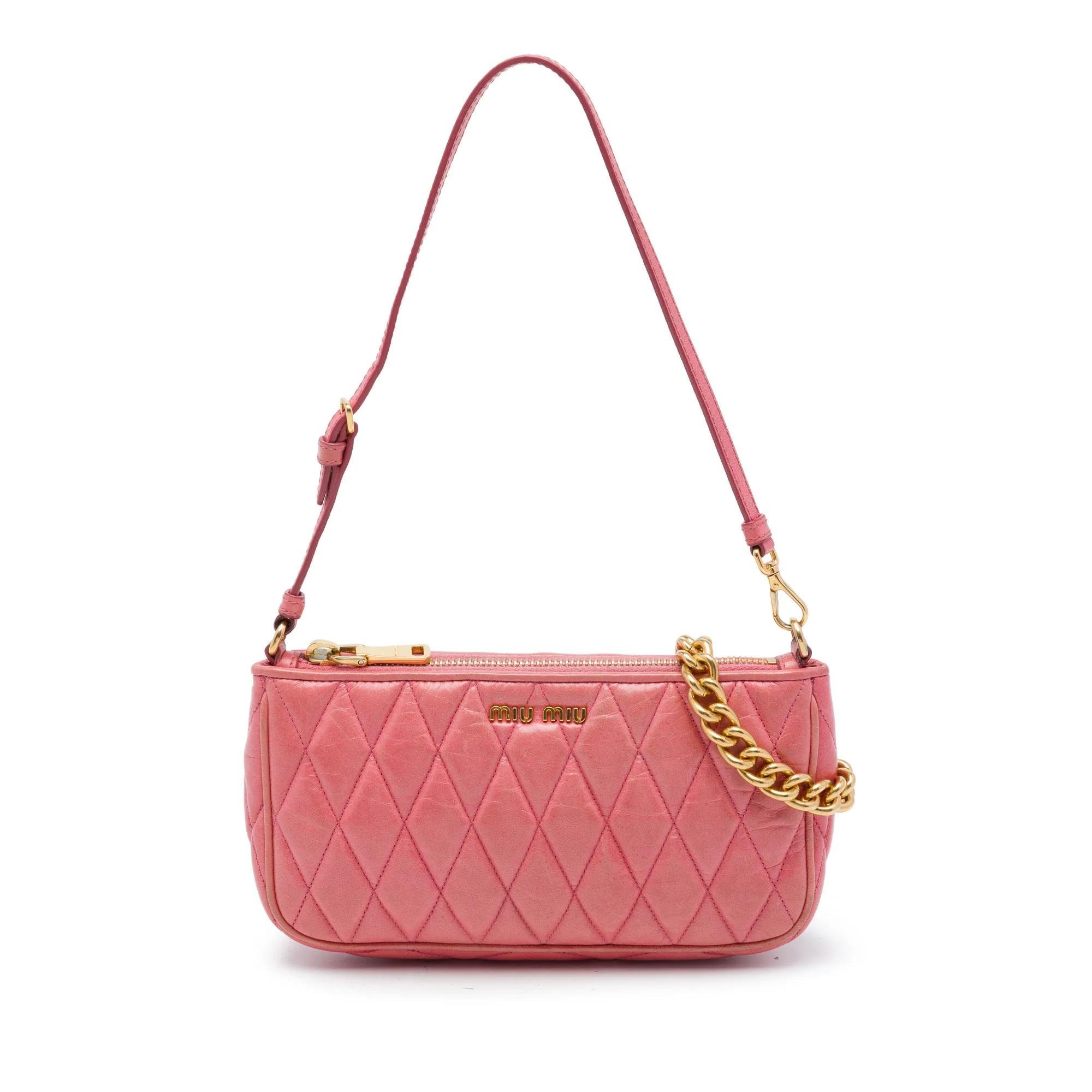 Matelassé leather handbag
