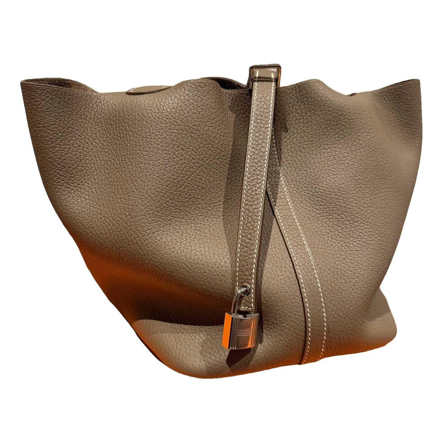 Picotin leather tote