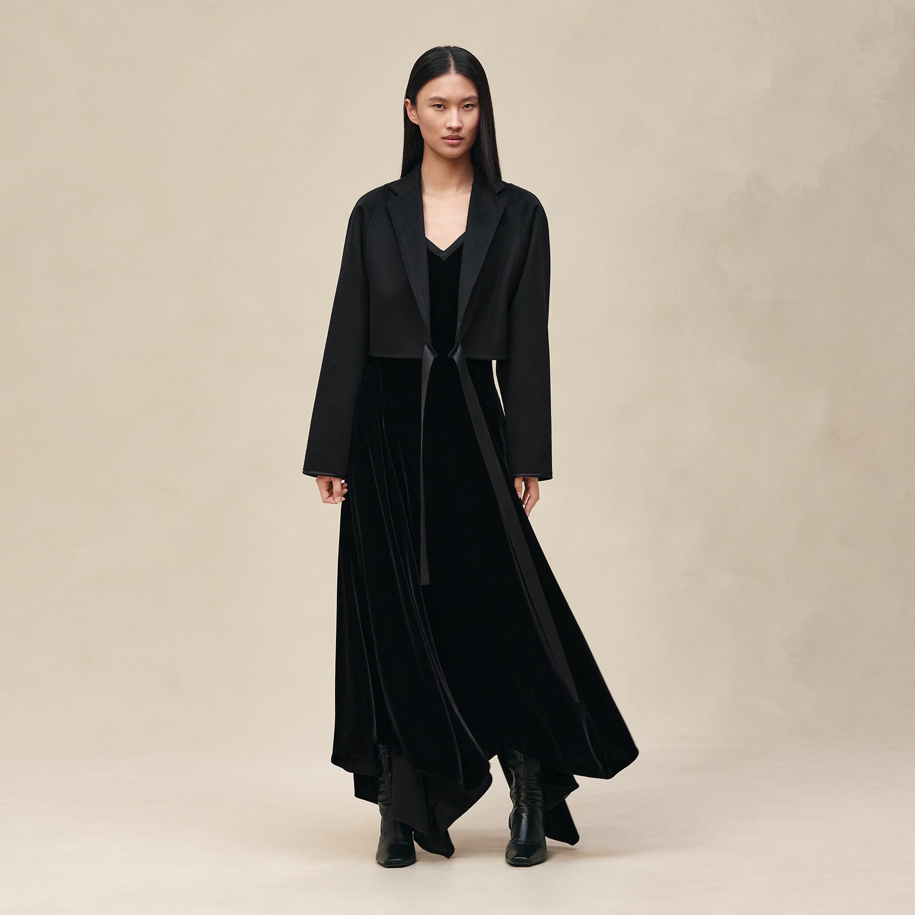 Wrap cashmere jacket