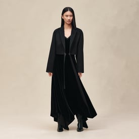 Wrap cashmere jacket
