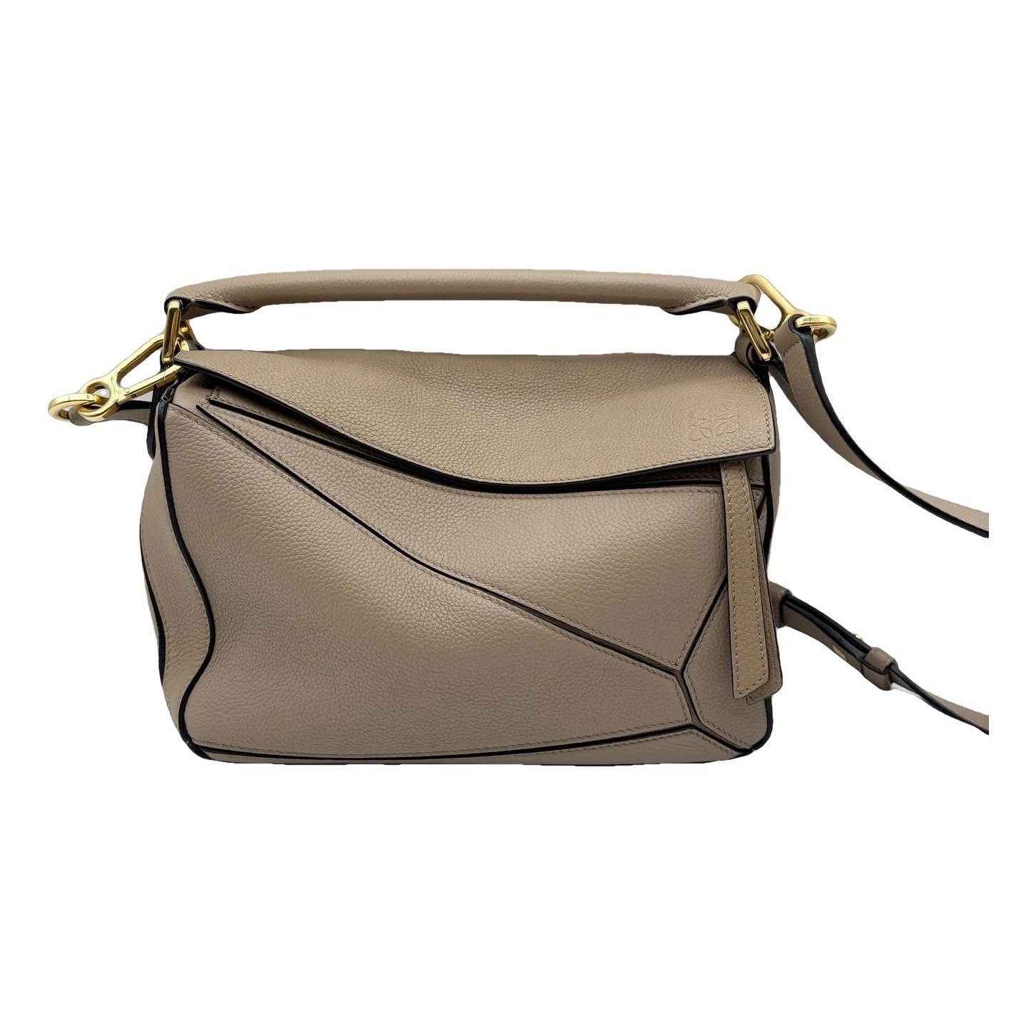 Puzzle leather handbag