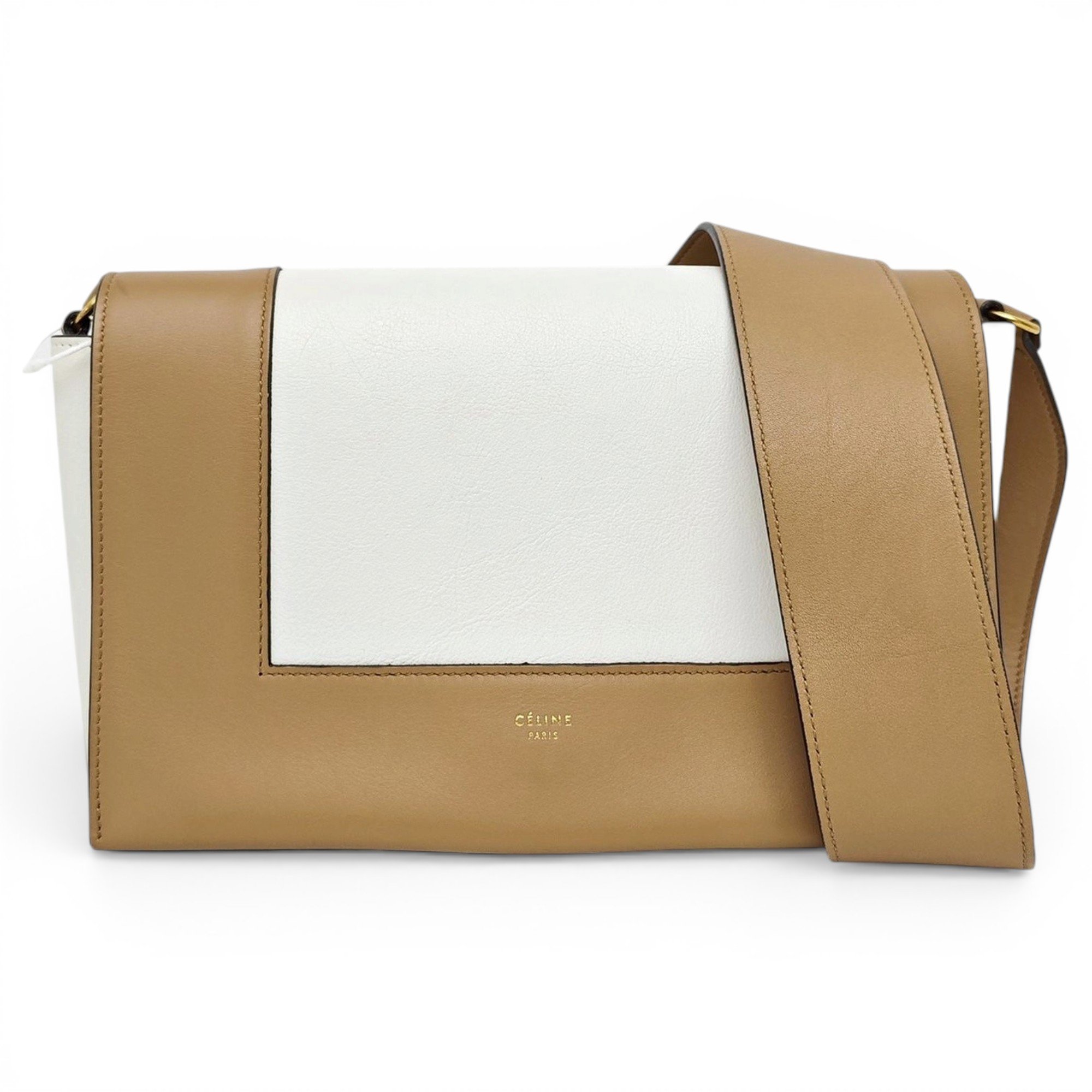 Frame leather handbag