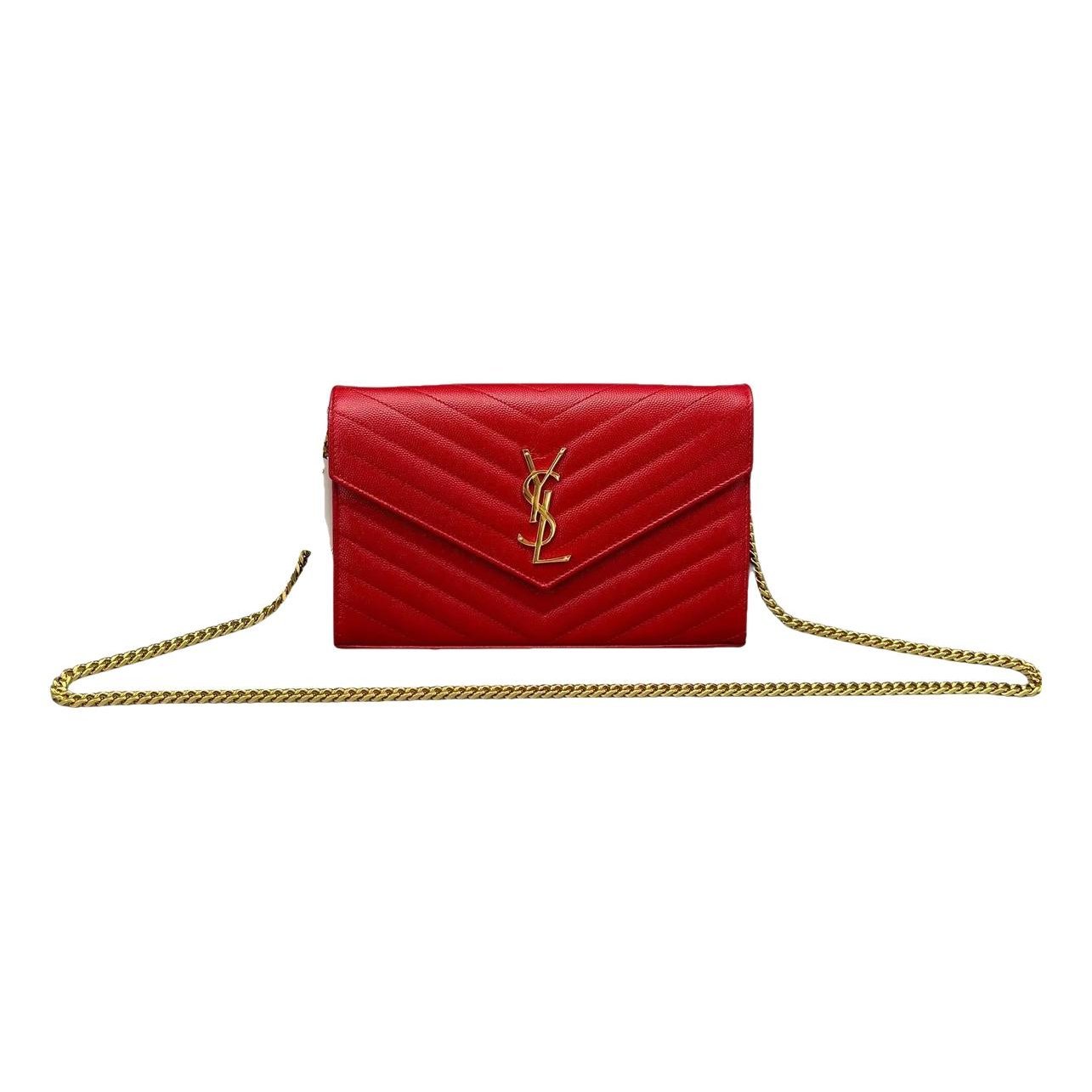 Portefeuille enveloppe leather handbag
