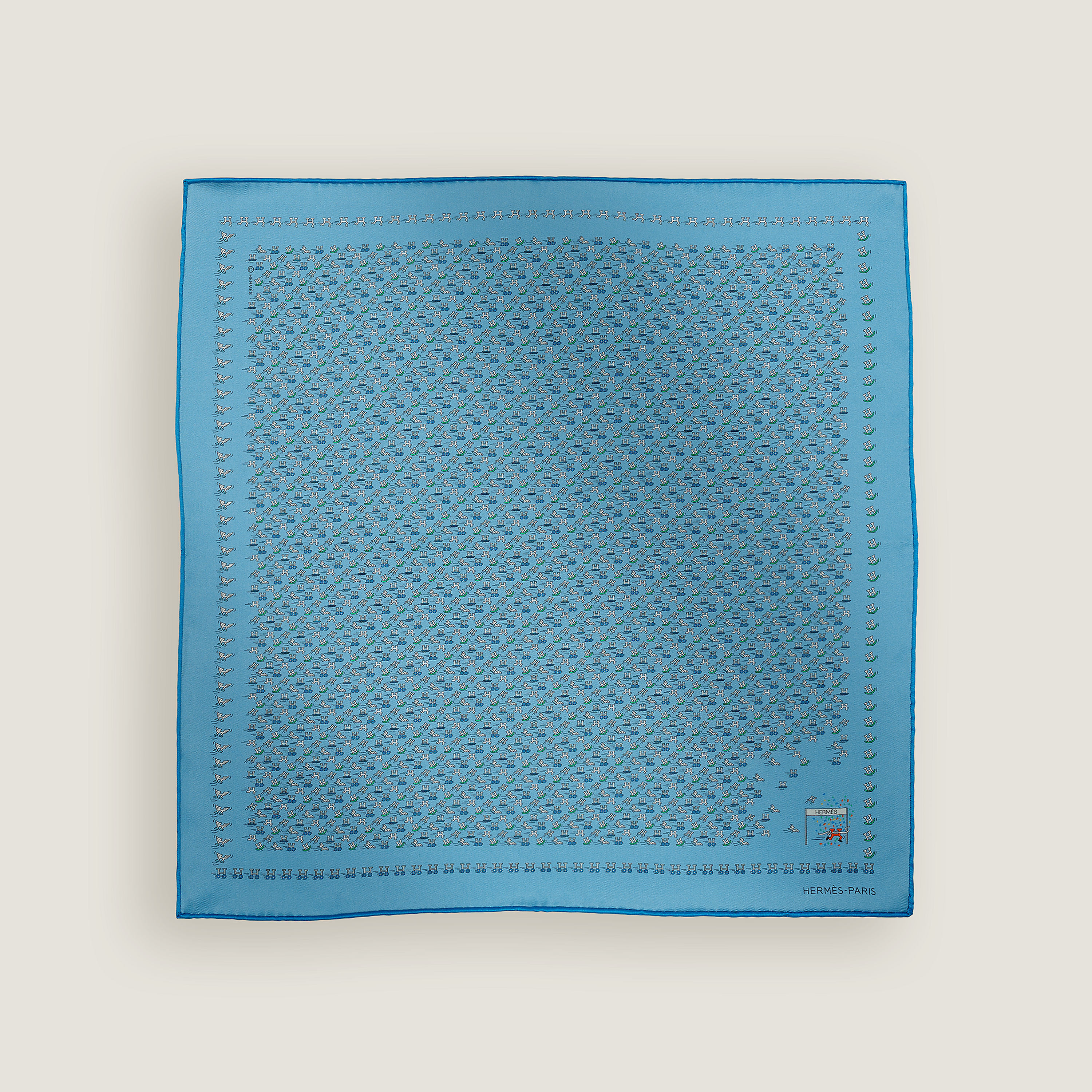 H en Mouvement pocket square 45