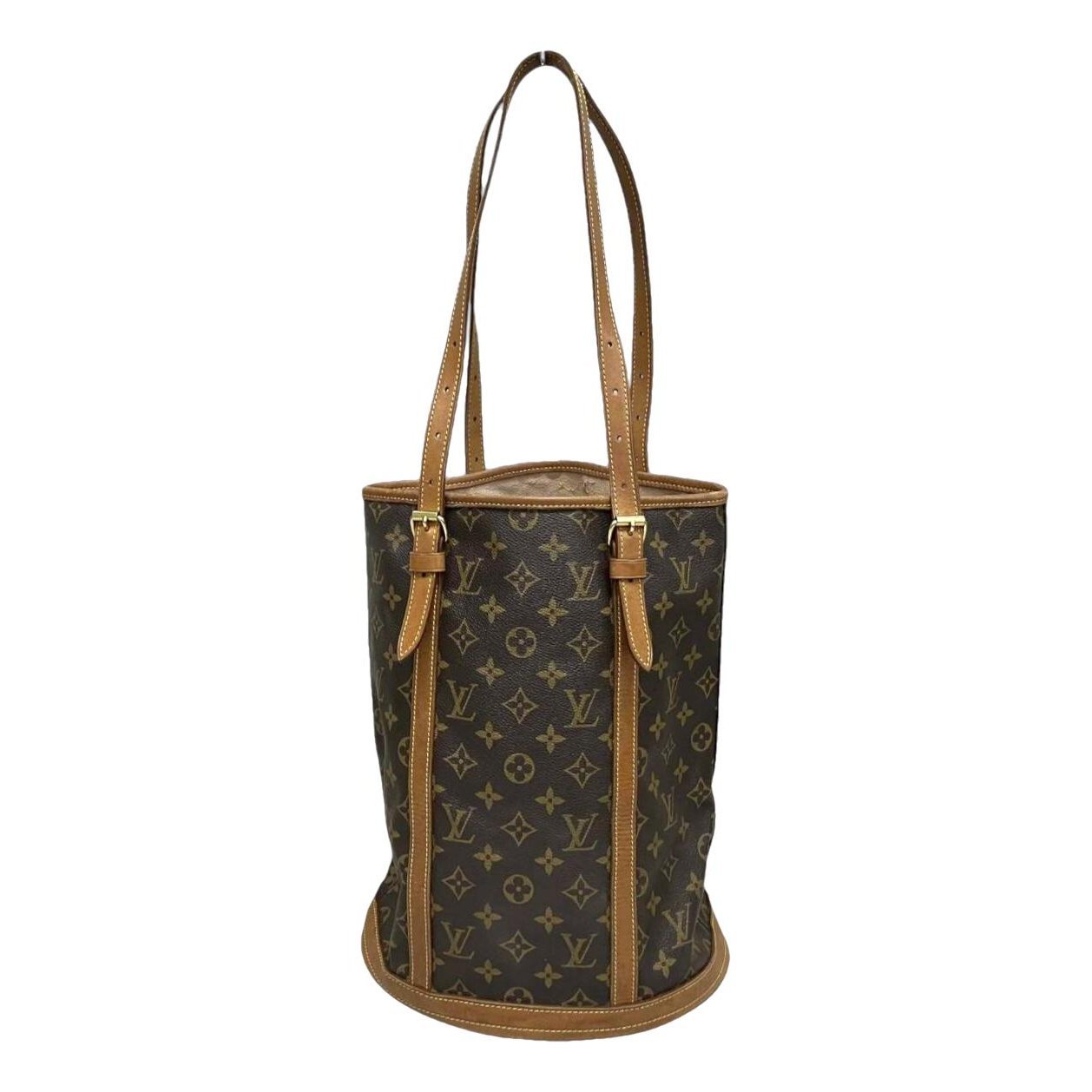 Bucket leather handbag