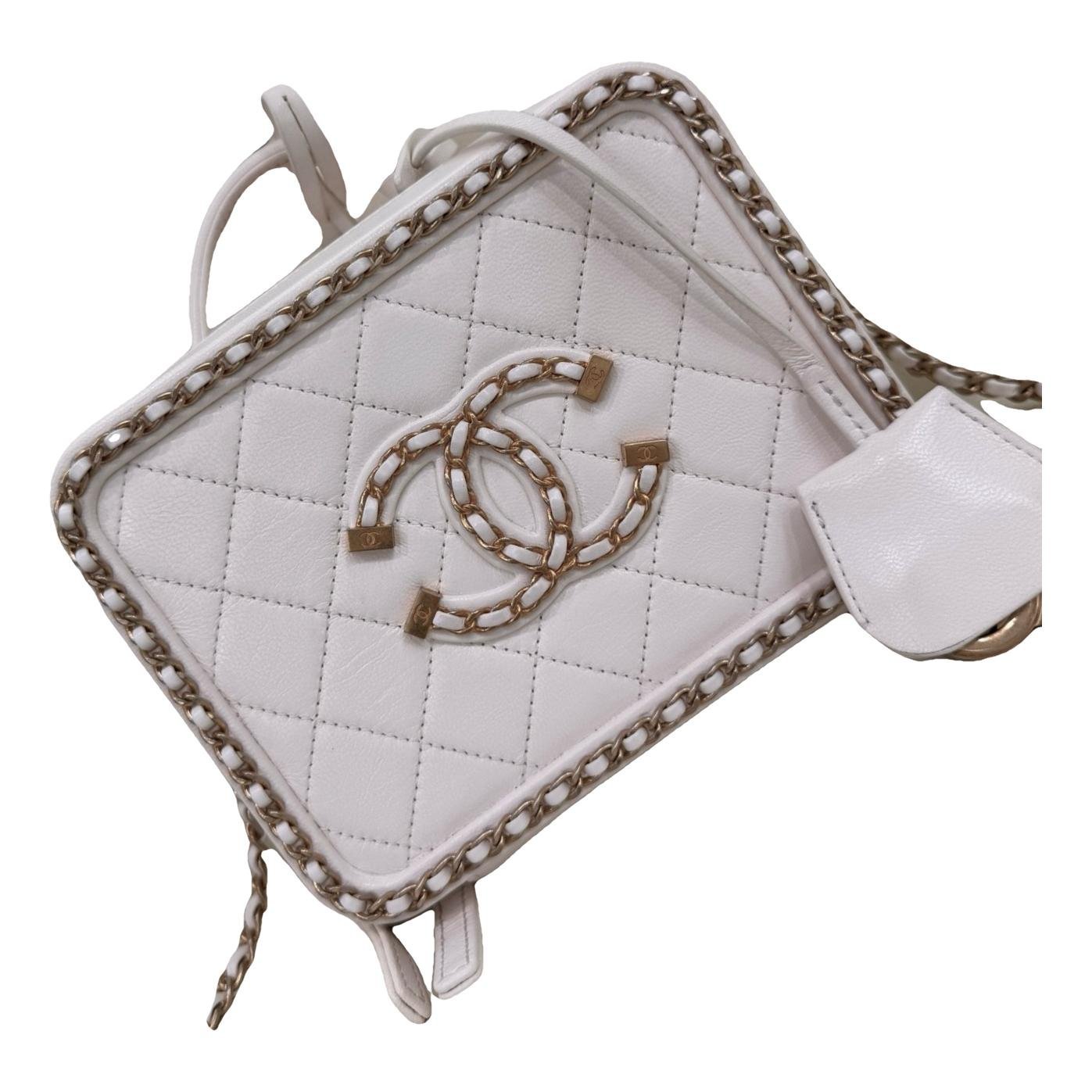 Vanity leather handbag