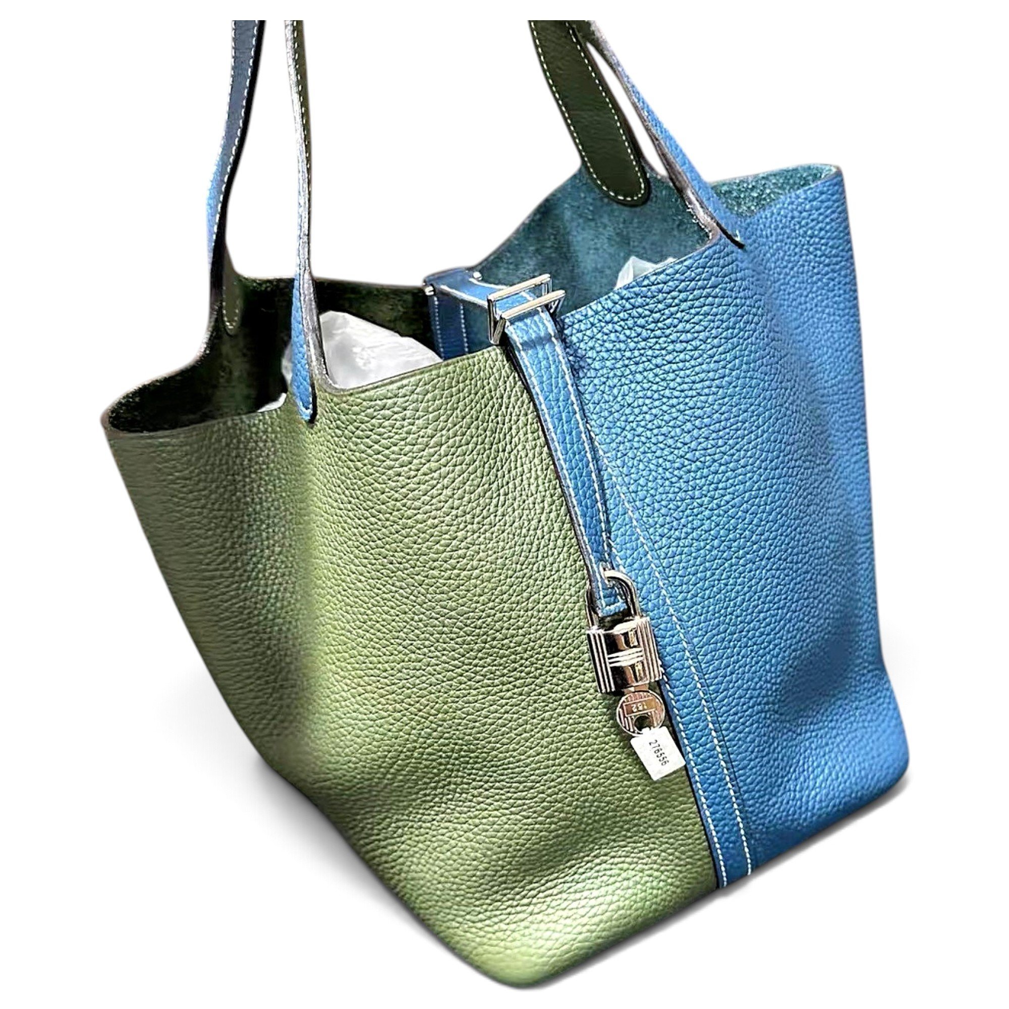 Picotin leather tote