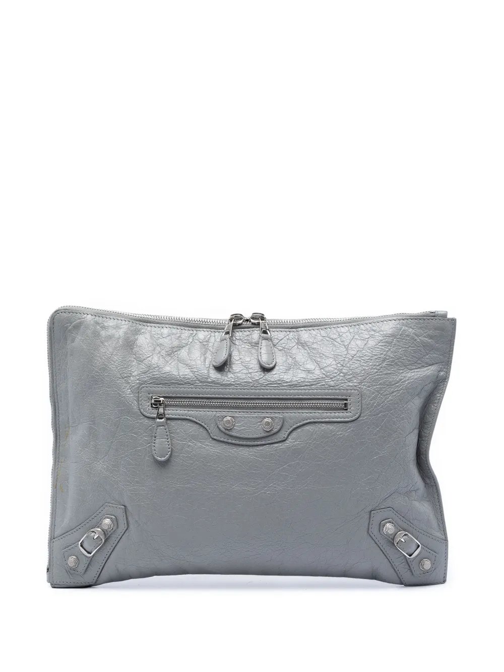 2018 Lambskin Motocross Giant 12 Zip Around Flat clutch bag