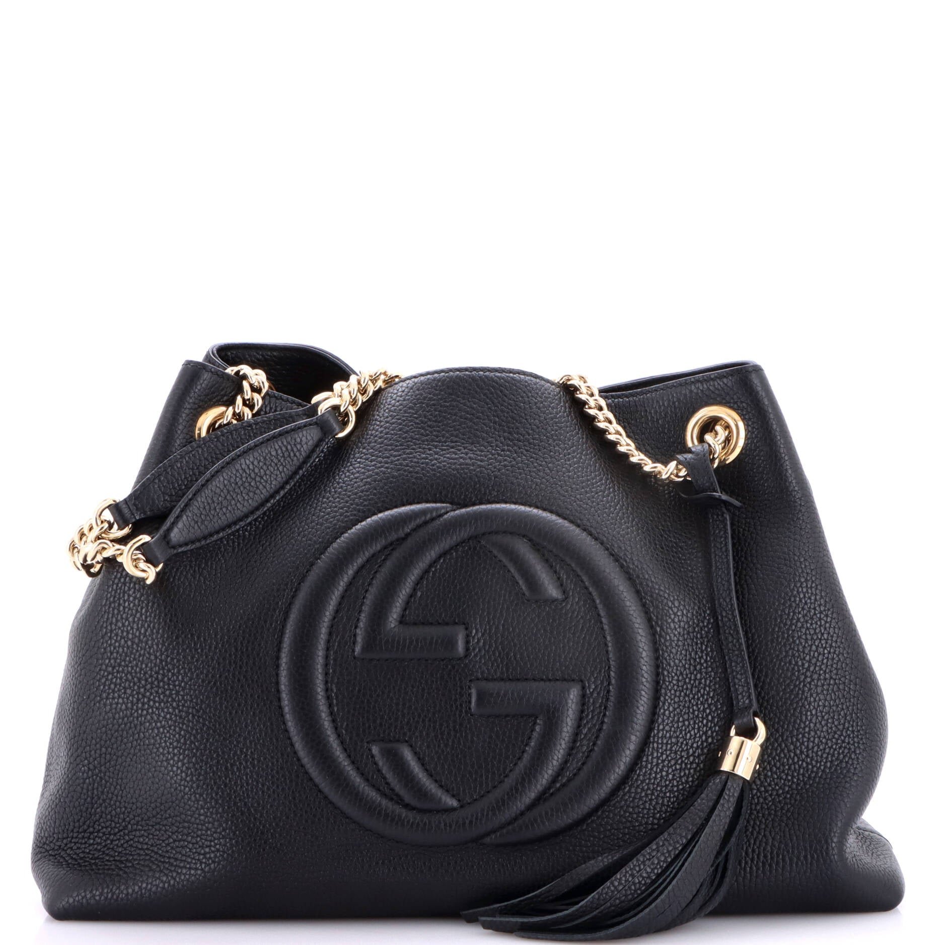 Soho Chain Strap Shoulder Bag Leather Medium