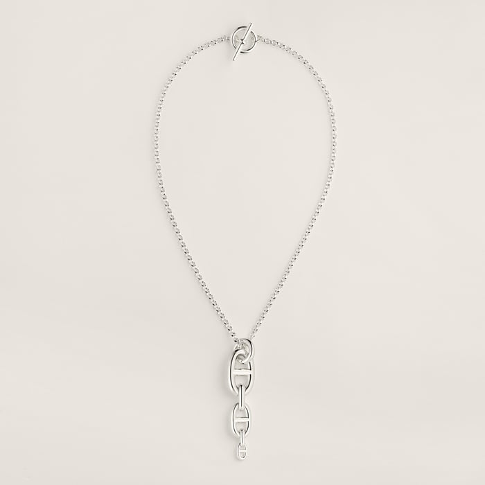 Sans Coloris Chaine d'Ancre Enchainee Pendant, Large Model