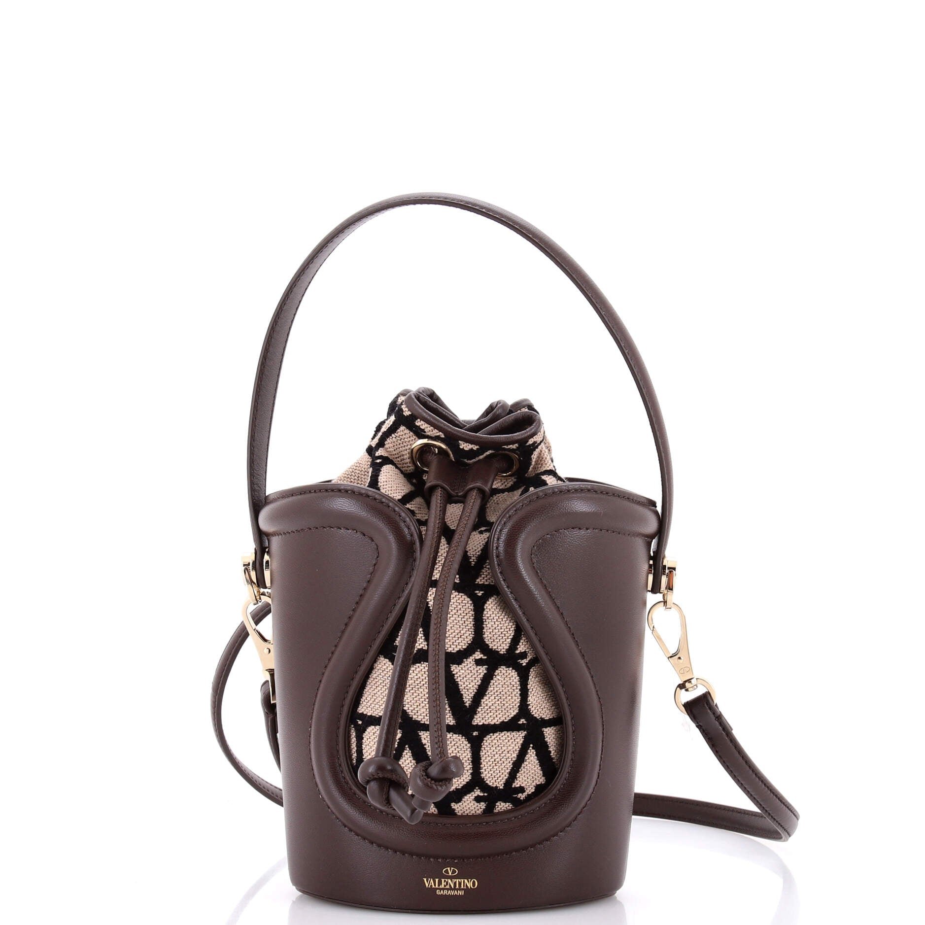 La Cinquieme Bucket Bag Toile Iconograph Fabric with Leather