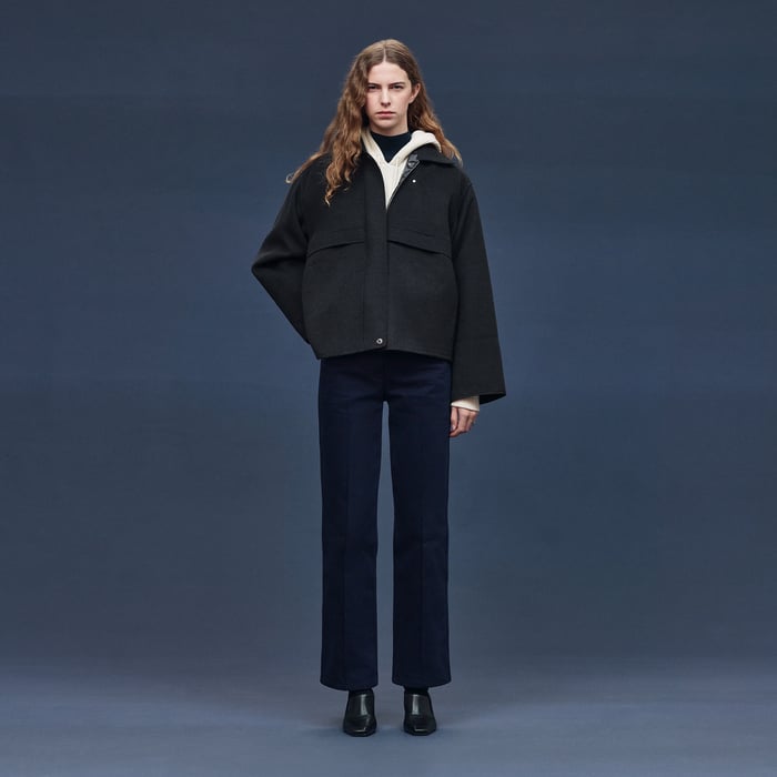 Gris Obscur "Chaine d'Ancre" Short Coat