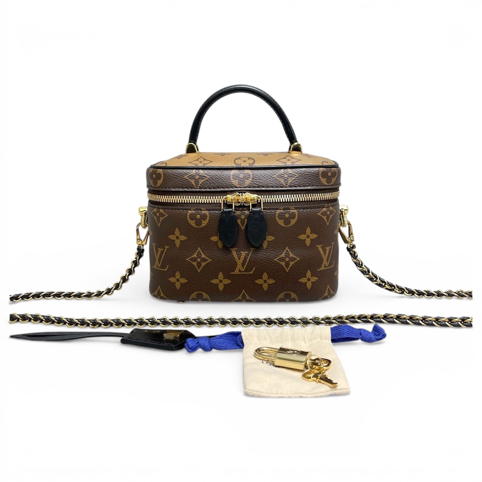 Vanity leather handbag