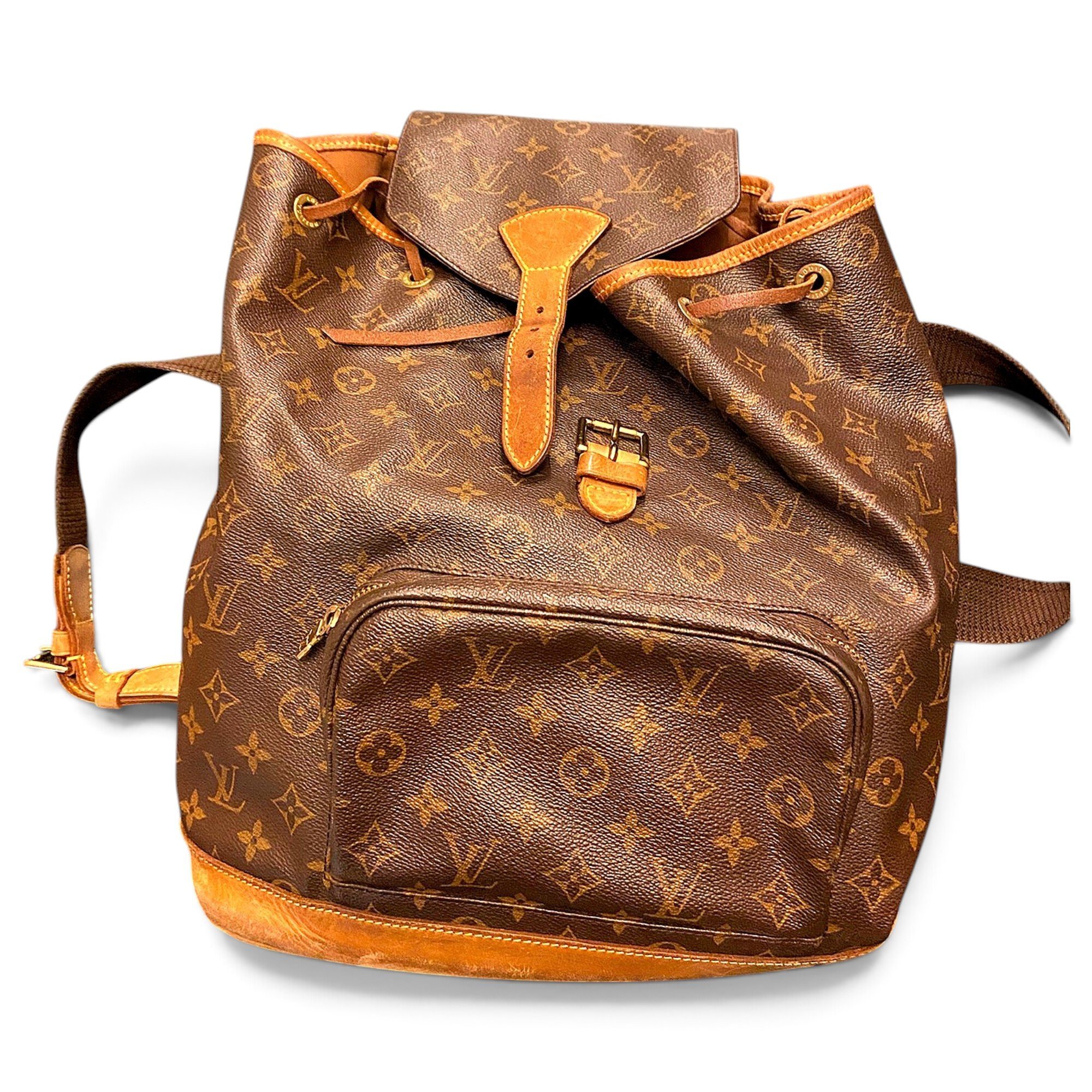 Montsouris Vintage leather backpack