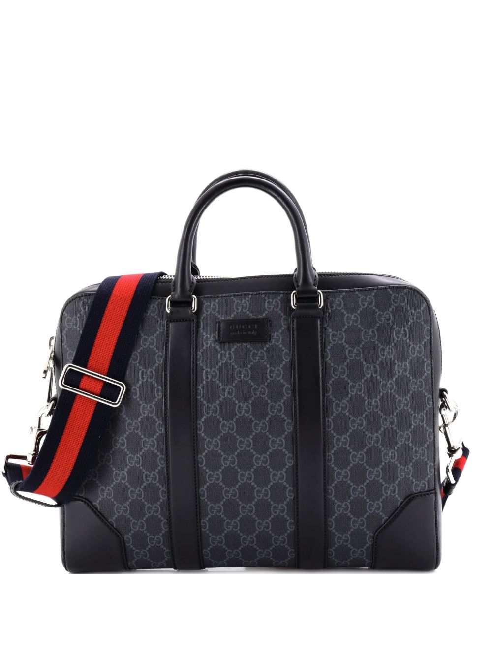Convertible Zip Around Briefcase GG Coated Canvas Medium business bag