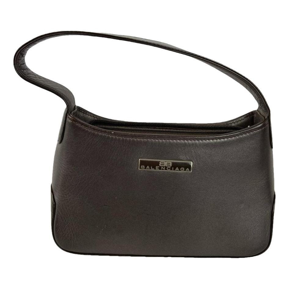 Balenciaga B leather handbag