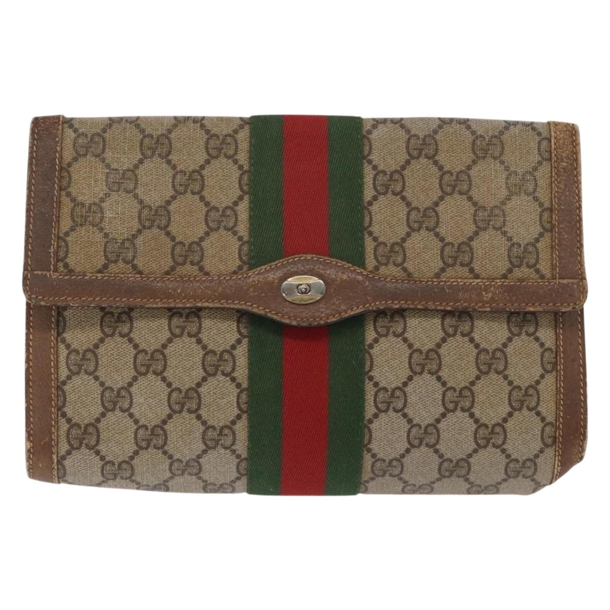 Leather clutch bag