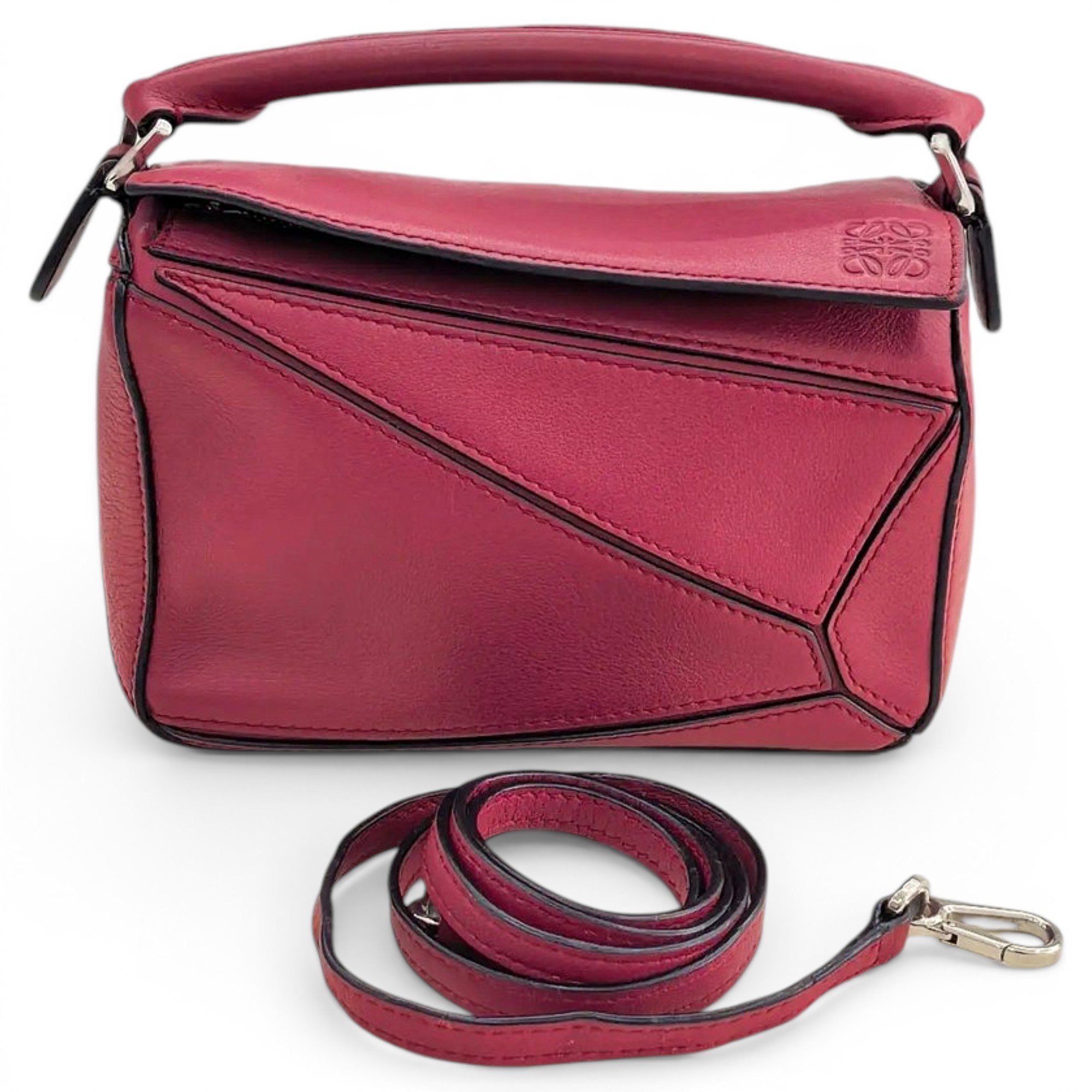 Puzzle leather crossbody bag