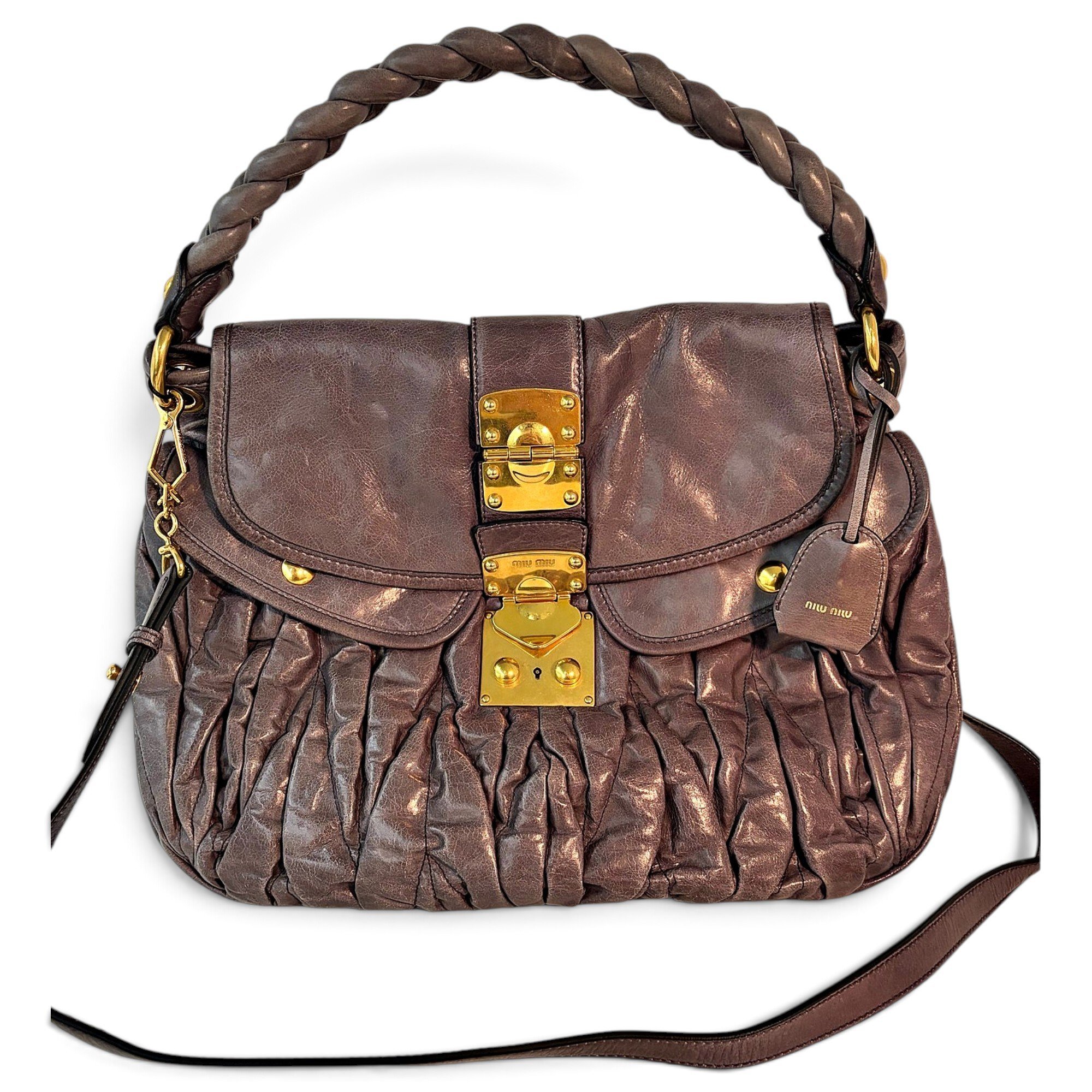 Miu Miu Coffer leather handbag