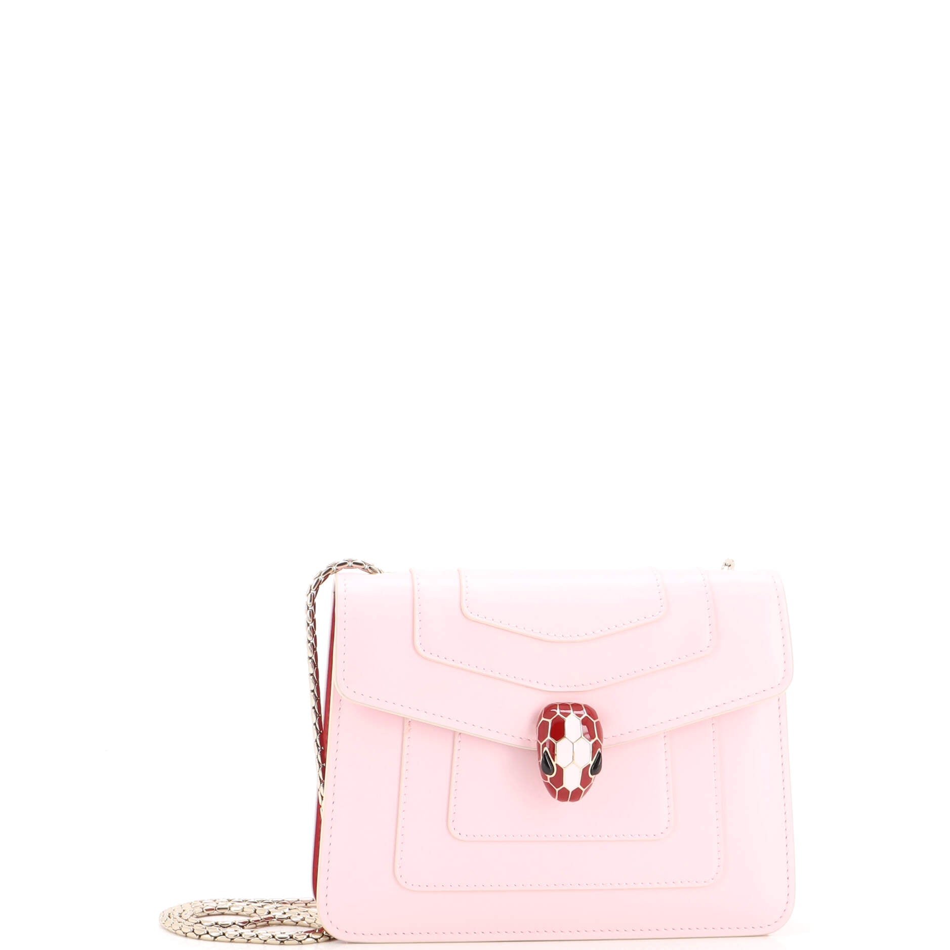 Serpenti Forever Square Shoulder Bag Leather Small