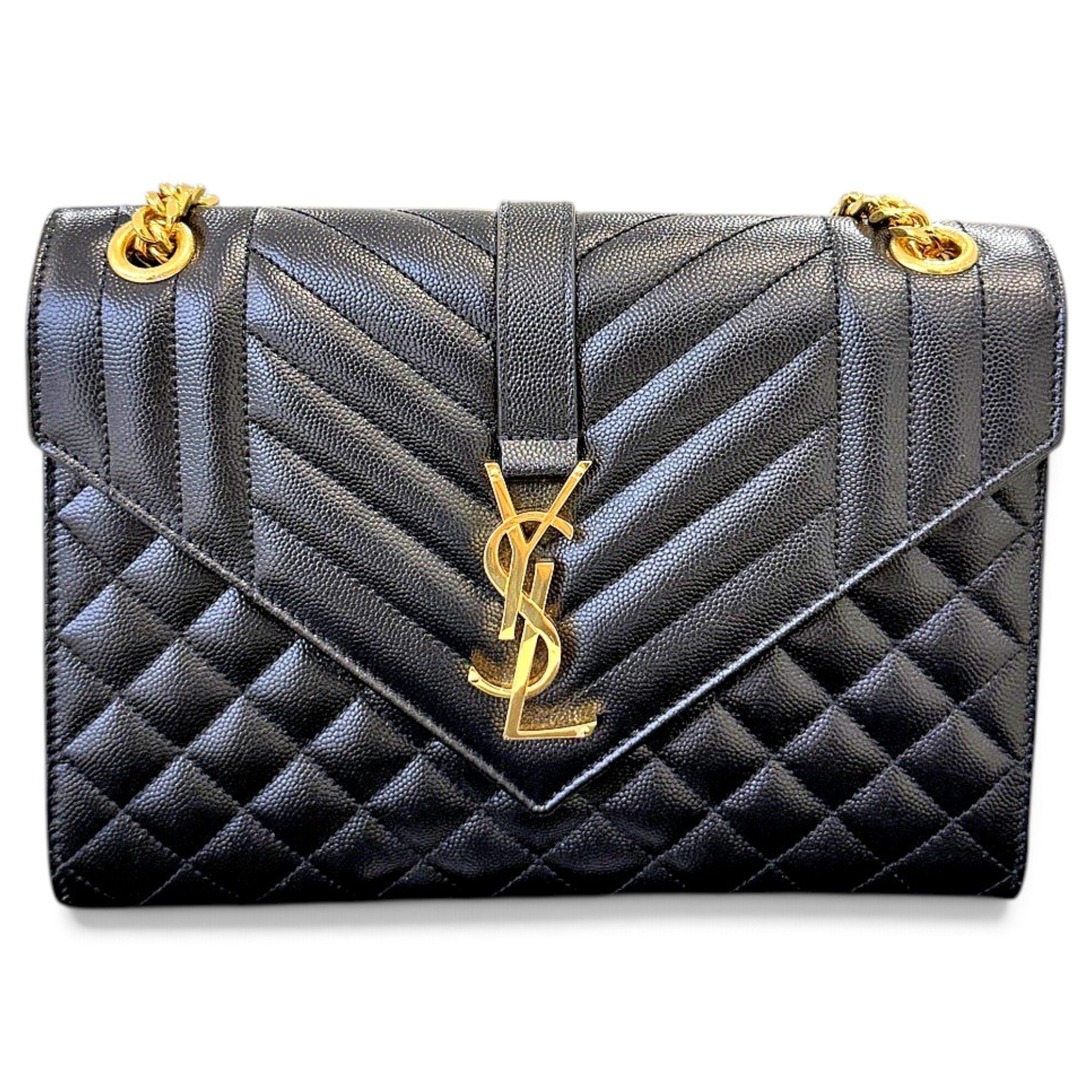 Envelope leather handbag
