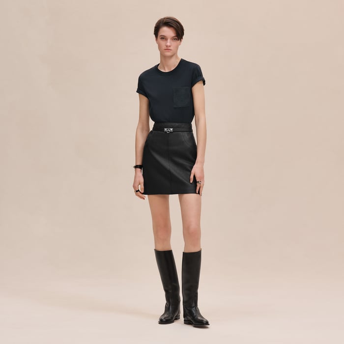 Bleu Noir Embroidered Pocket T-shirt