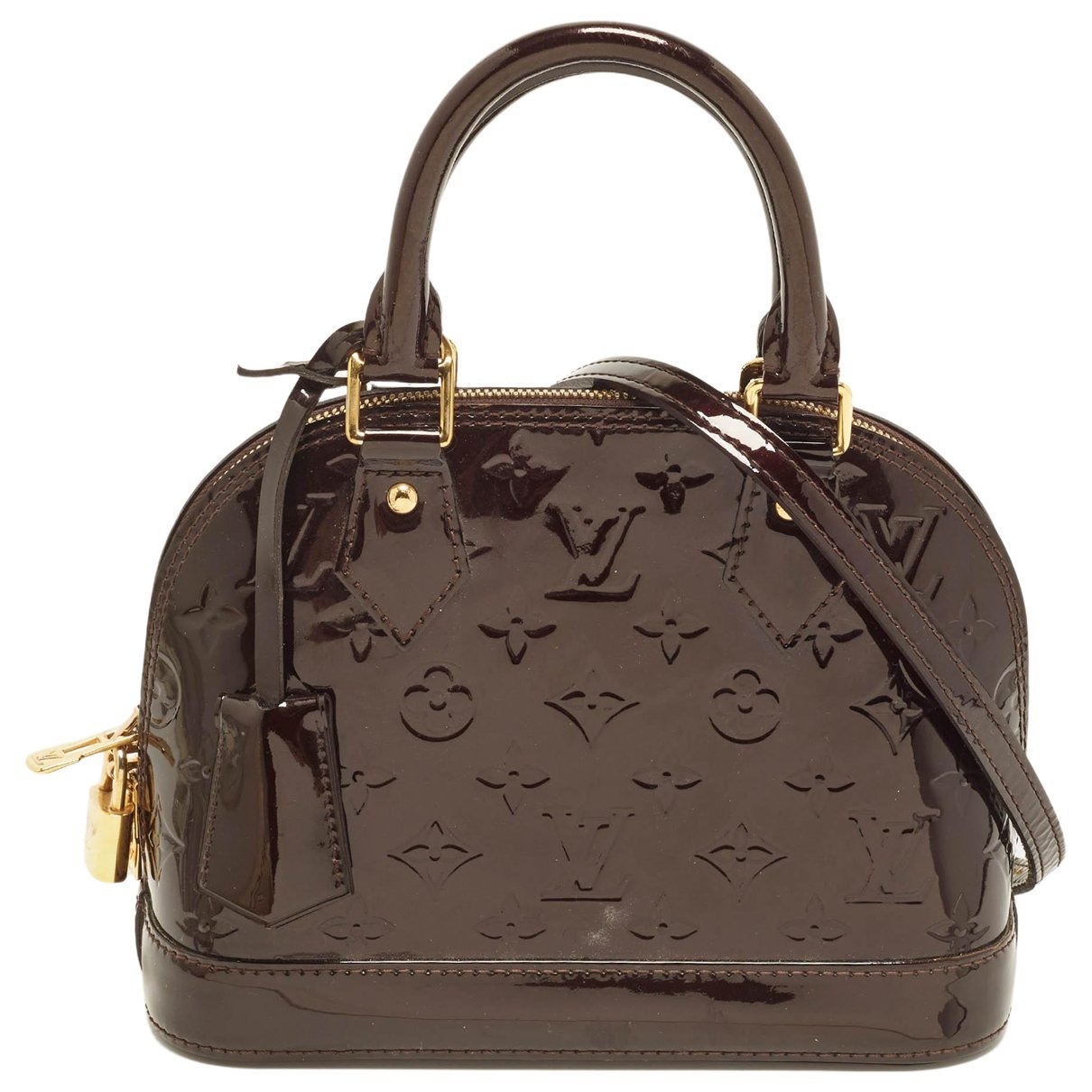 Patent leather satchel