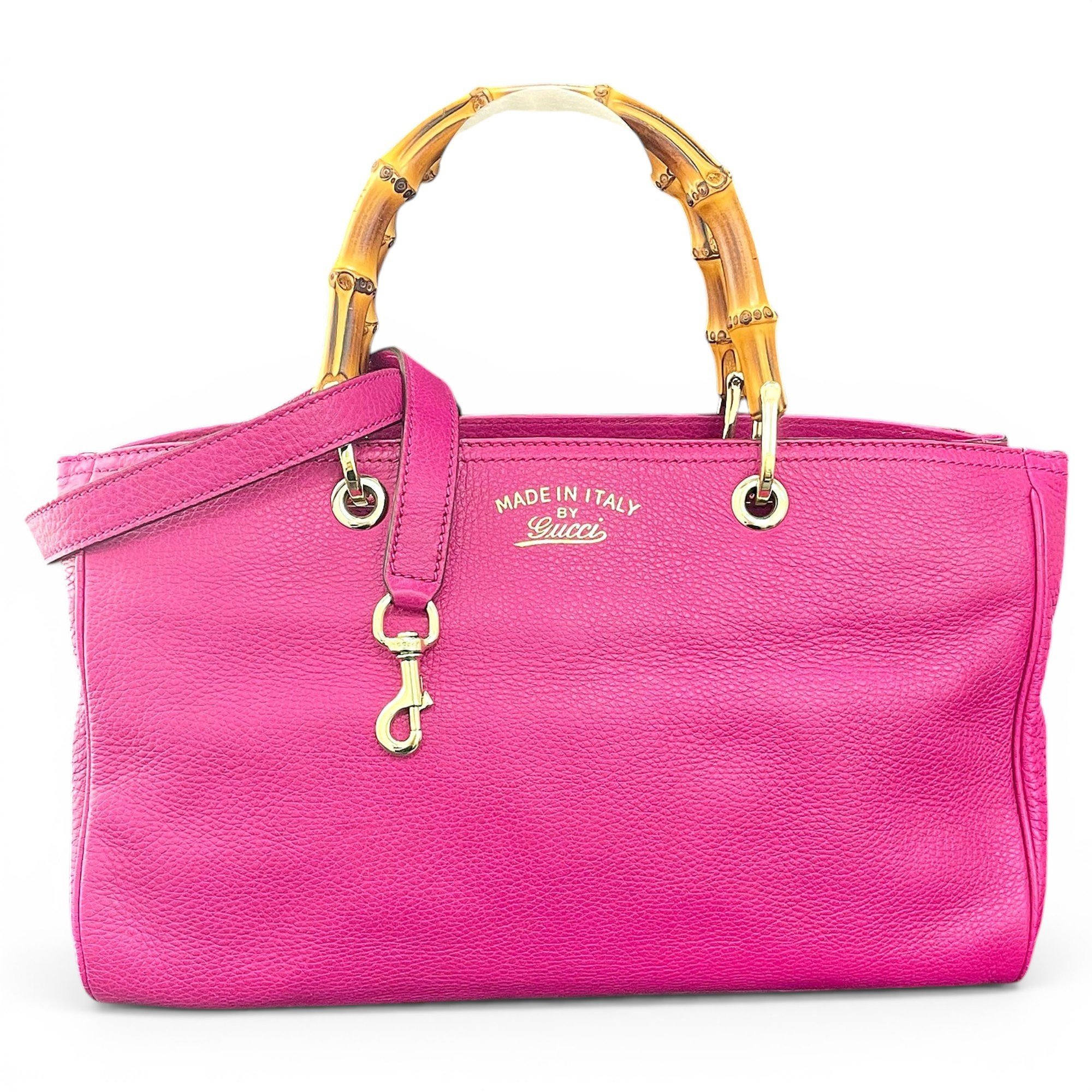 Bamboo Shopper leather handbag