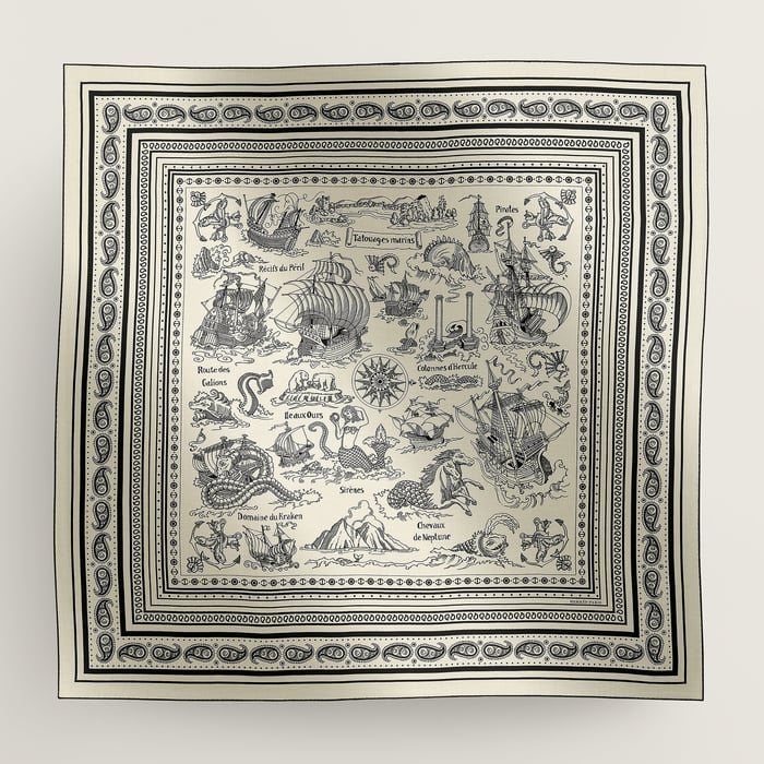 Tatouages Marins Bandana Shawl 140