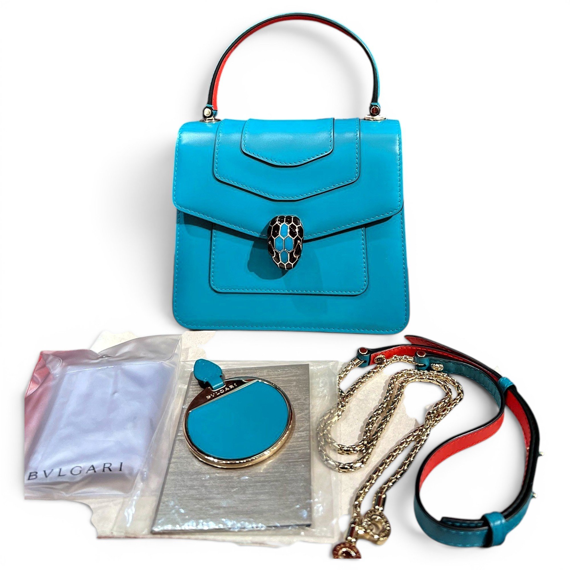Serpenti leather handbag