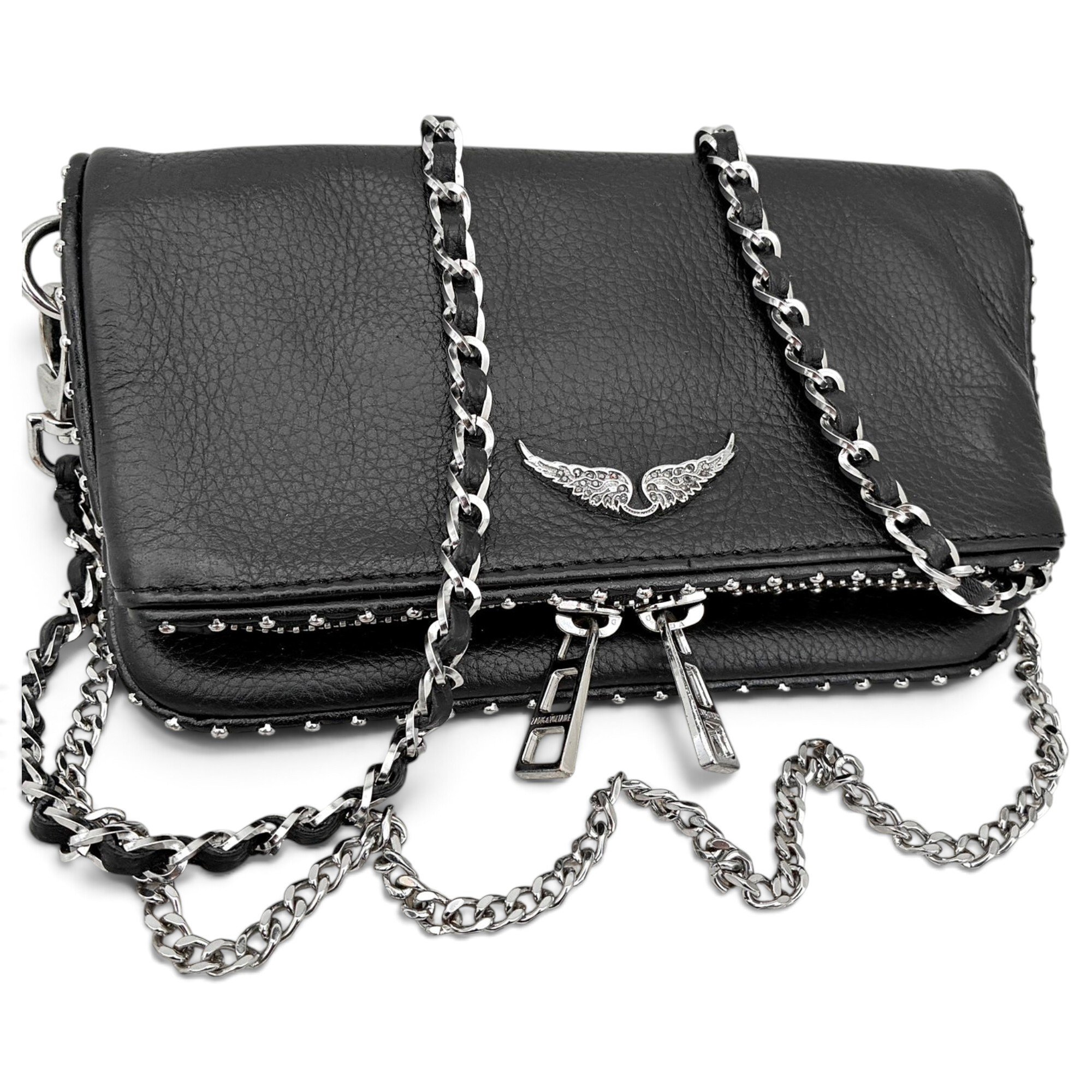 Rock leather crossbody bag