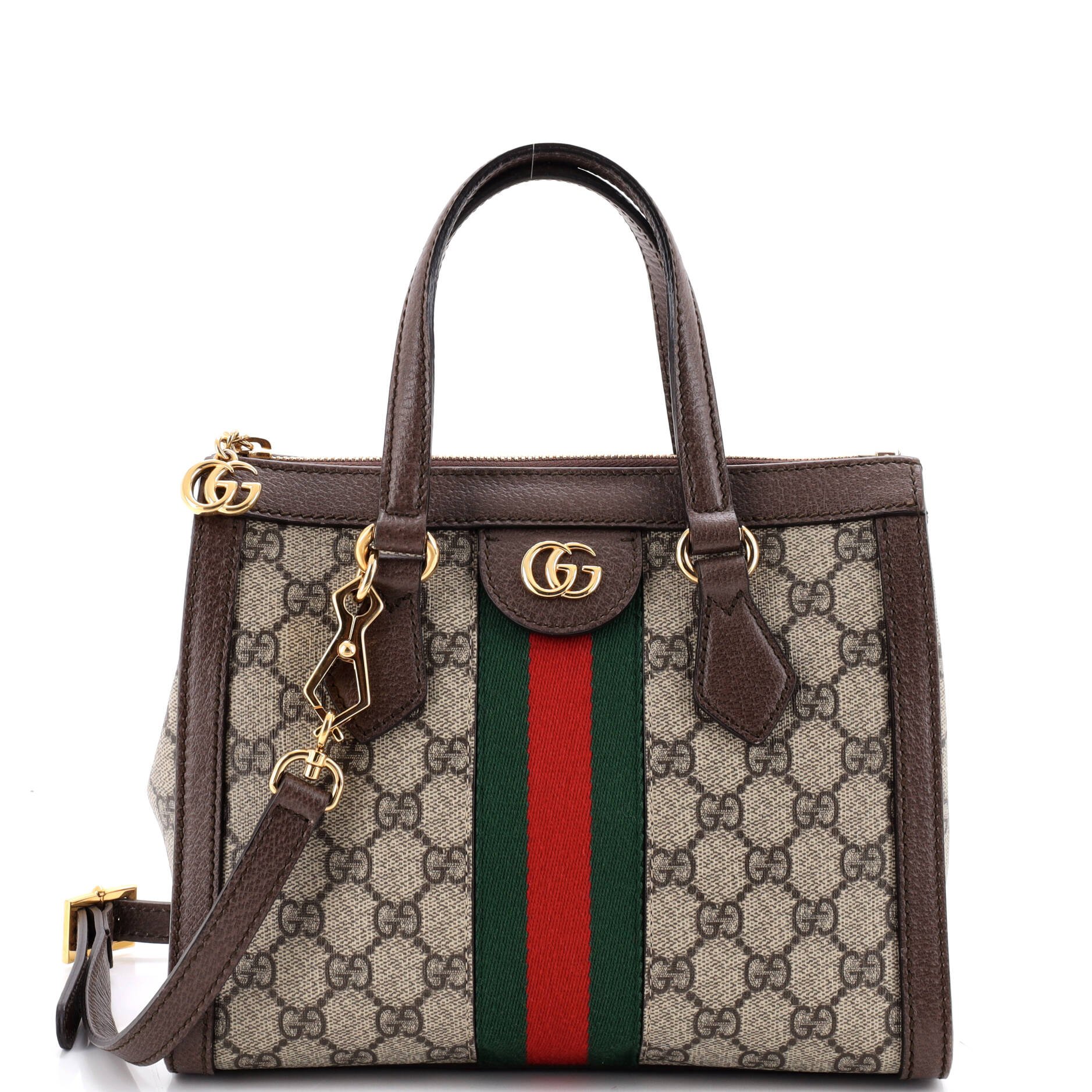 Ophidia Top Handle Tote GG Coated Canvas Small