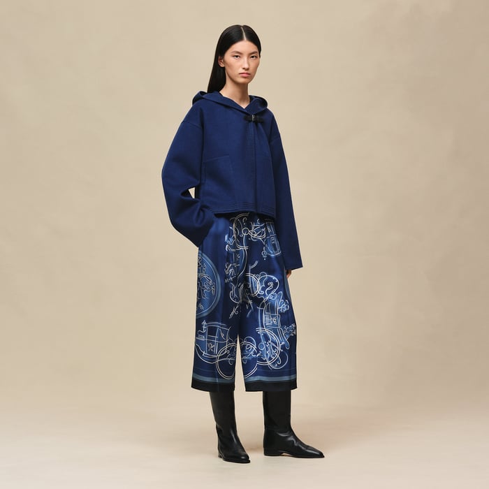 Bleu Lagune Hooded Jacket