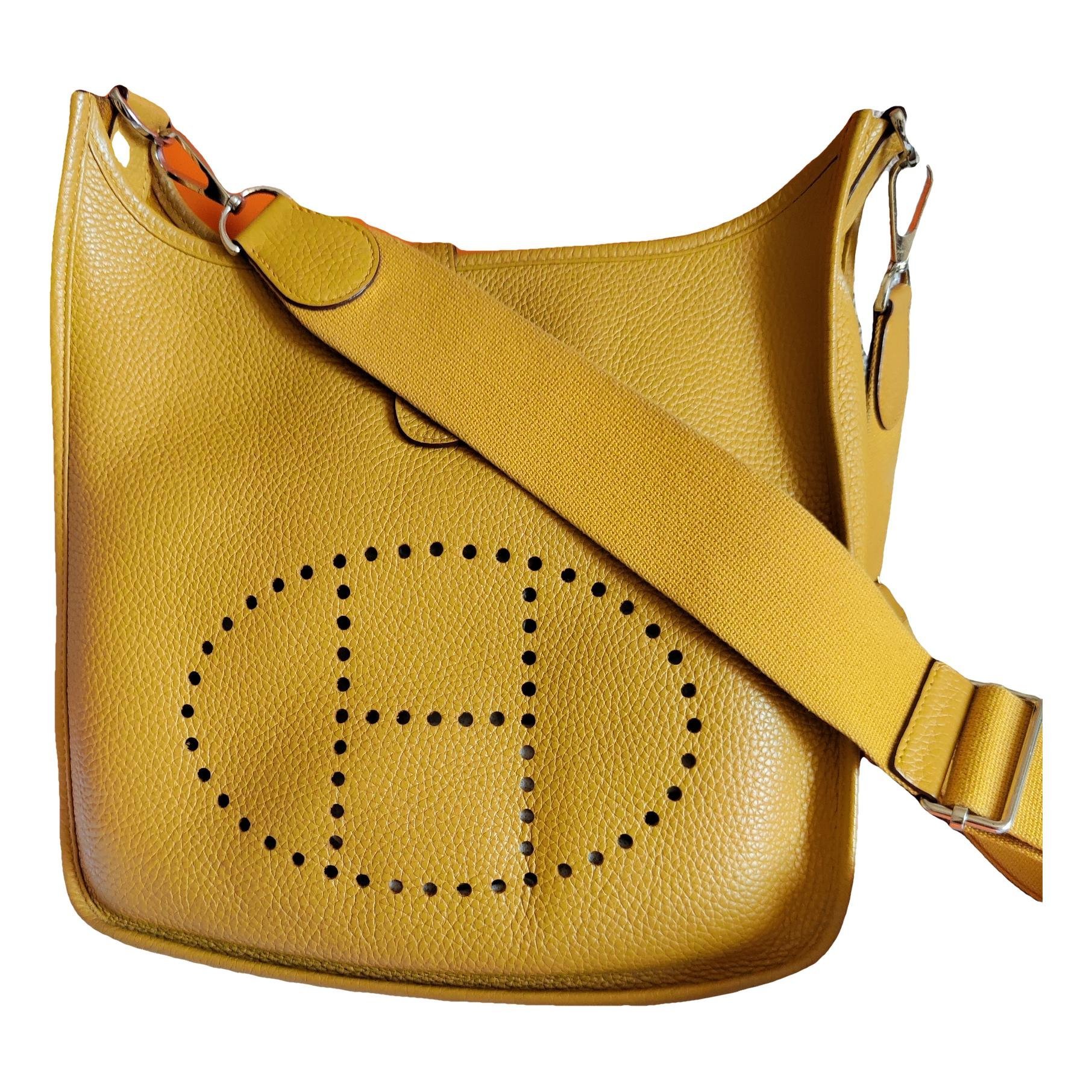 Hermes Evelyne Handbag Jaune Ambre