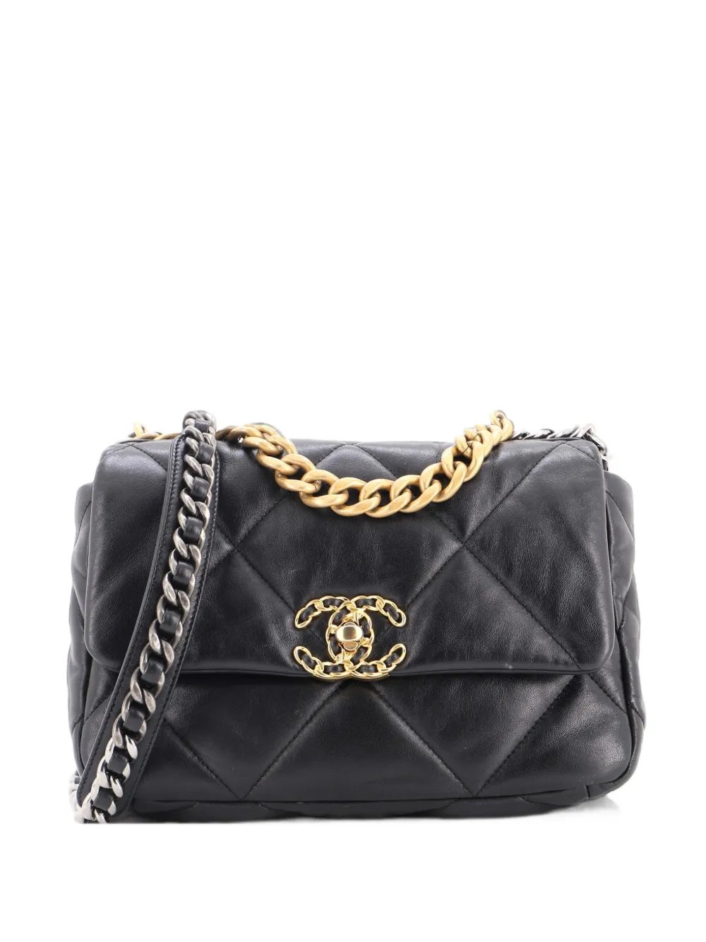 19 Flap Bag Quilted Leather Medium crossbody bag