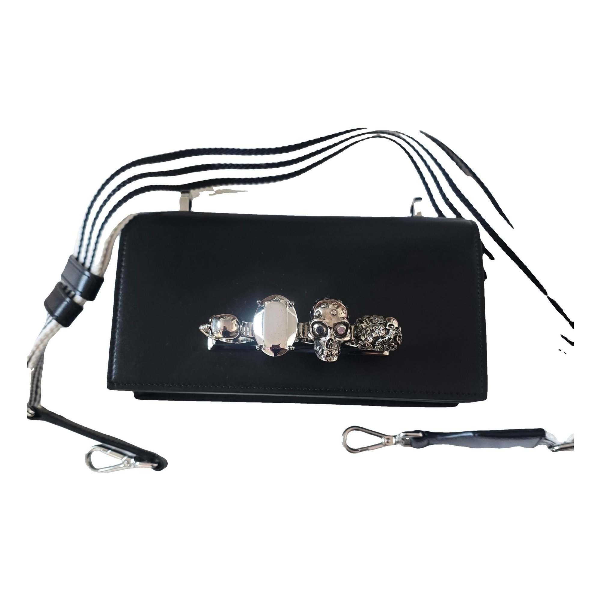 Knuckle leather crossbody bag