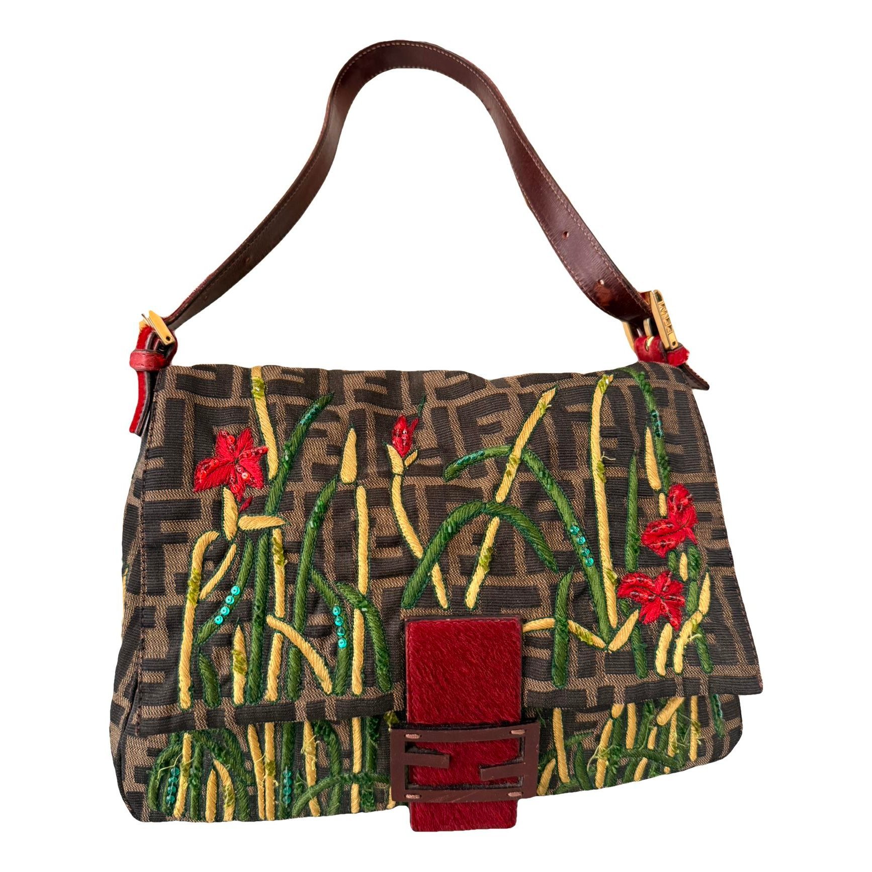 Baguette glitter handbag