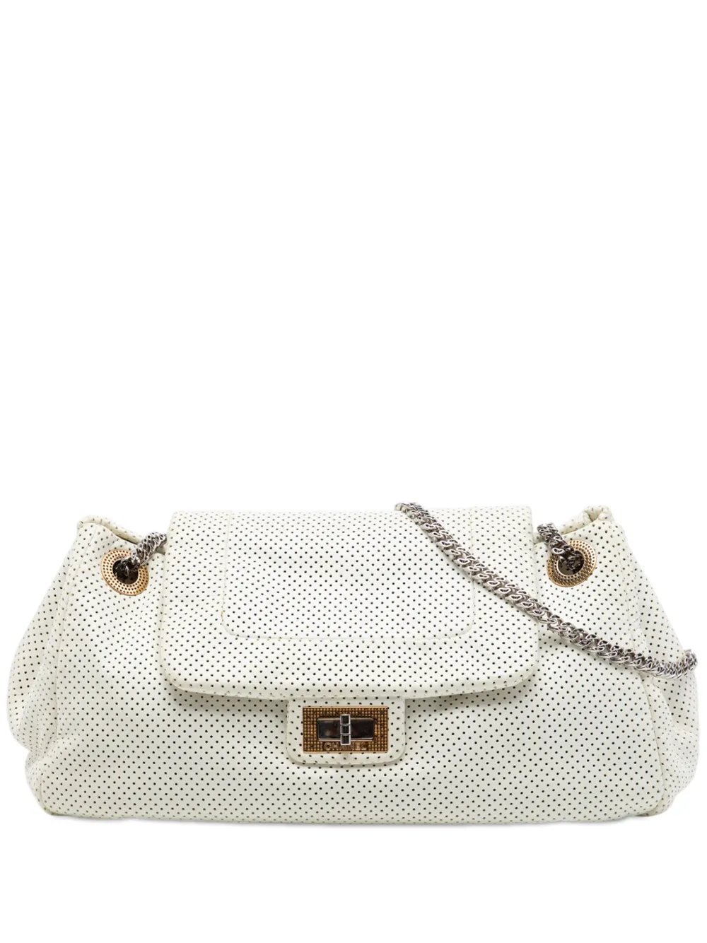 2008-2009 Perforated Calfskin Reissue 2.55 East West Accordion Flap shoulder bag