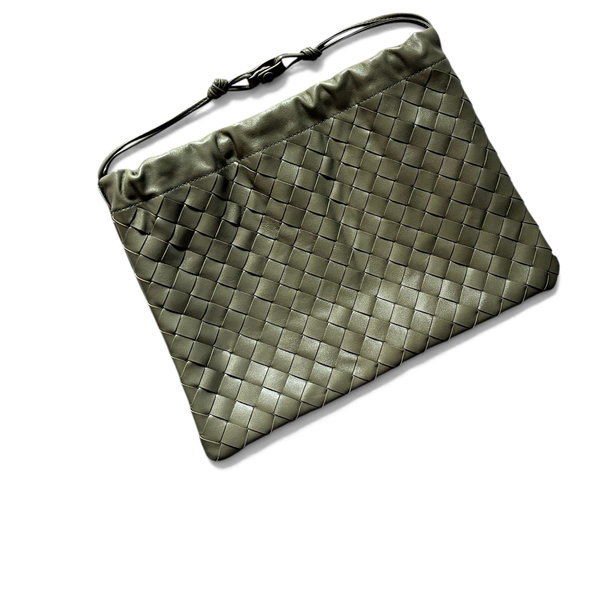 Leather clutch bag