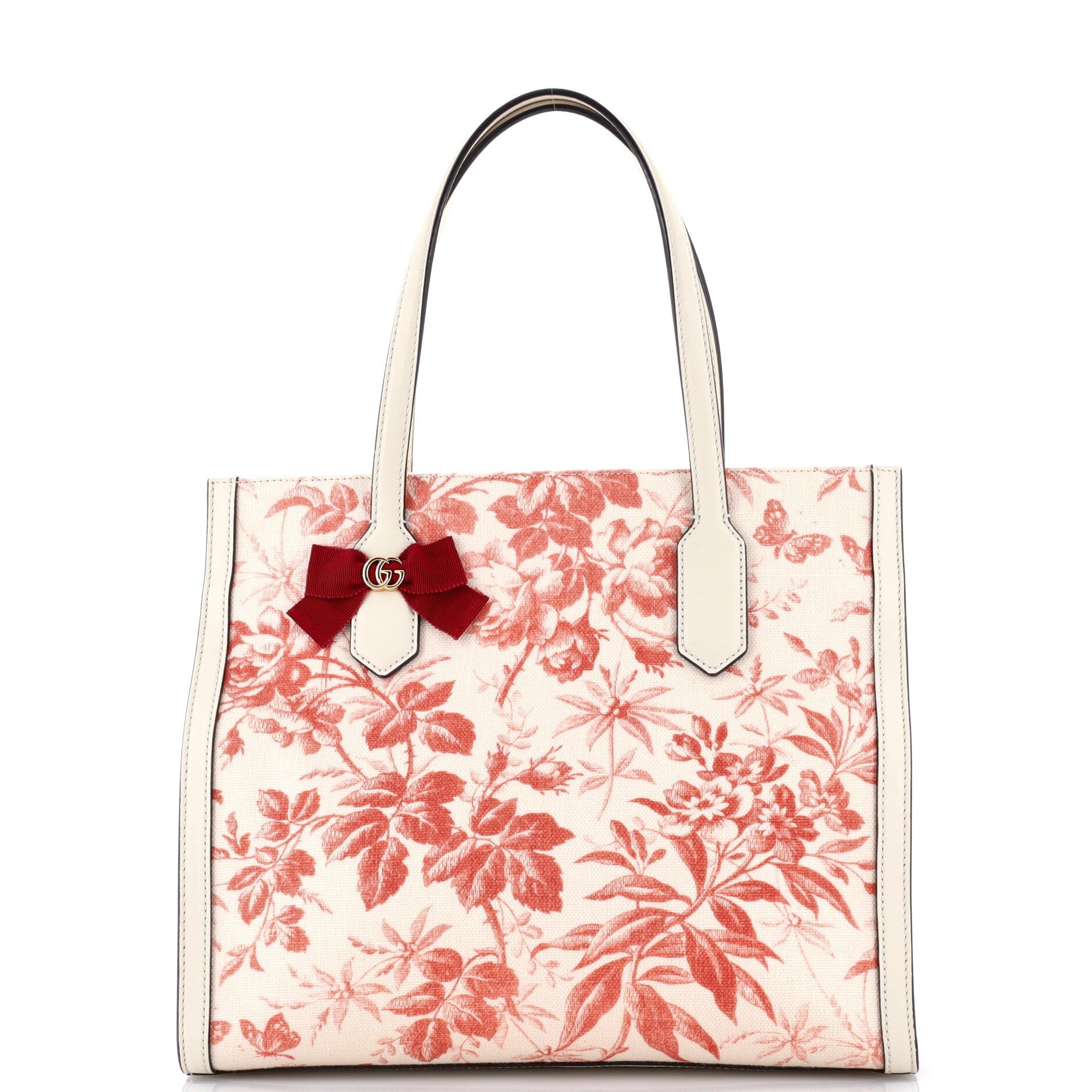GG Ribbon Tote Coated Printed Canvas Medium