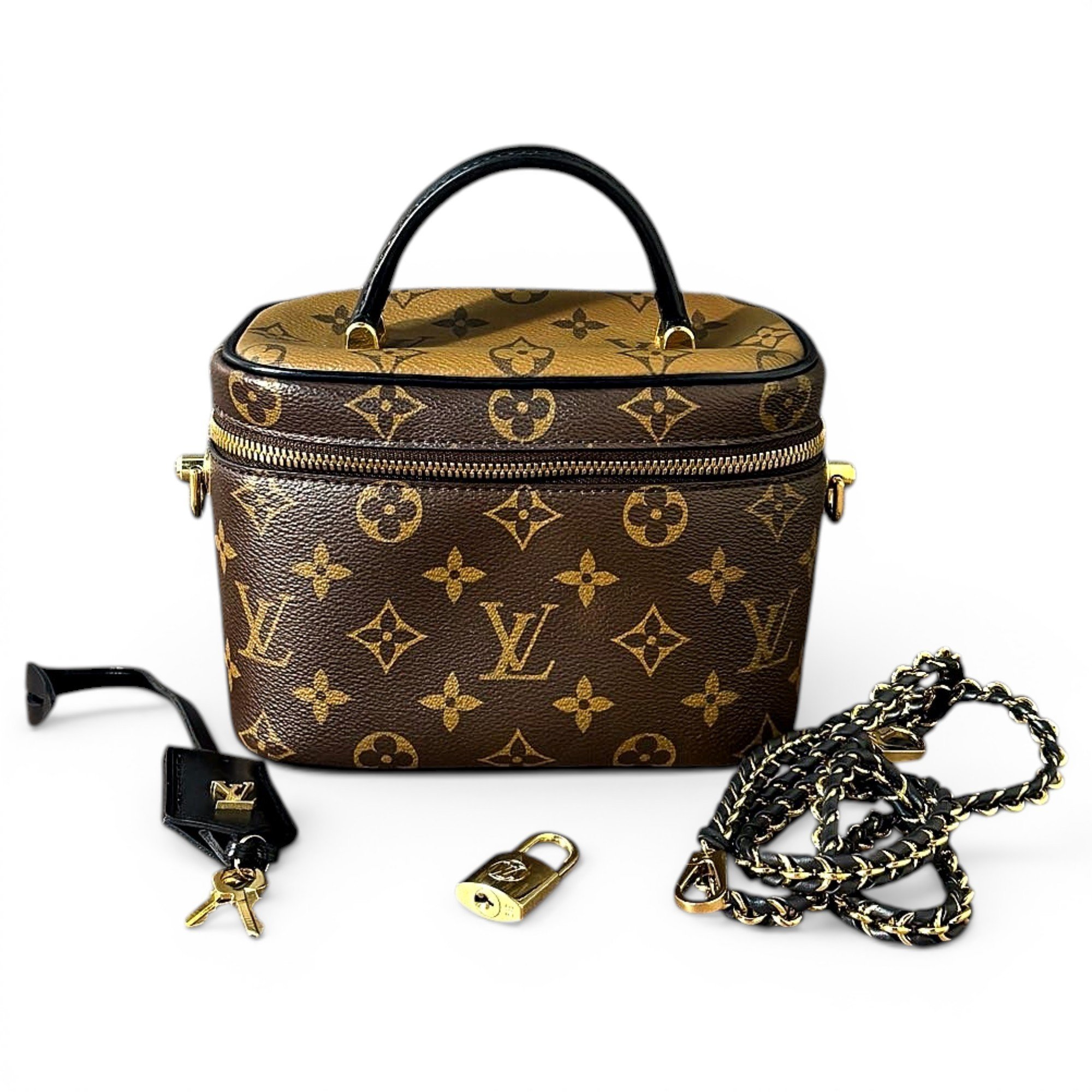 Vanity leather handbag