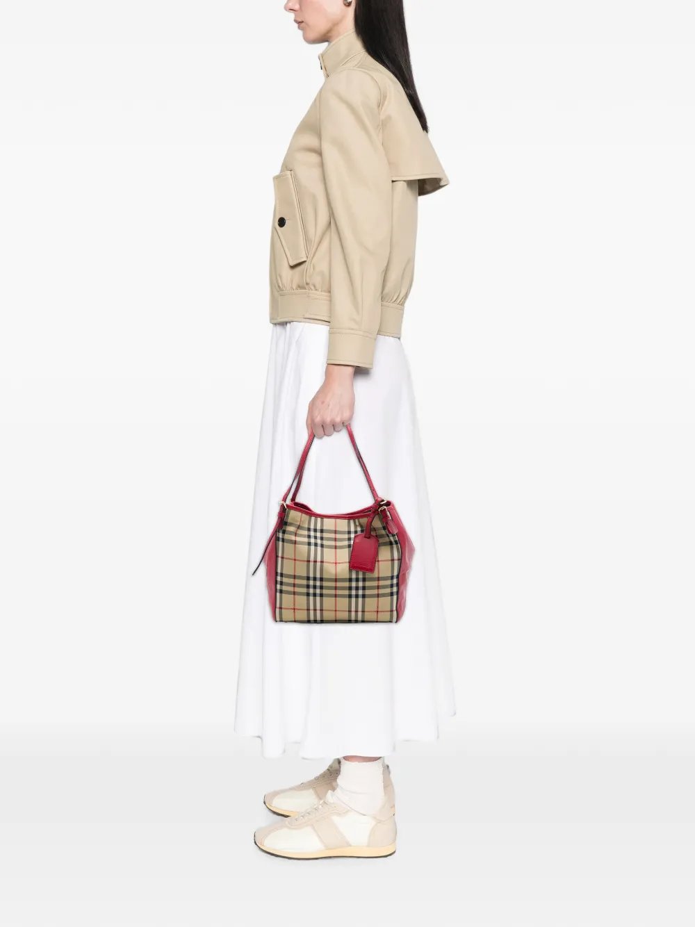 2000-2017 Small Haymarket Check Nylon and Calfskin Canterbury tote bag