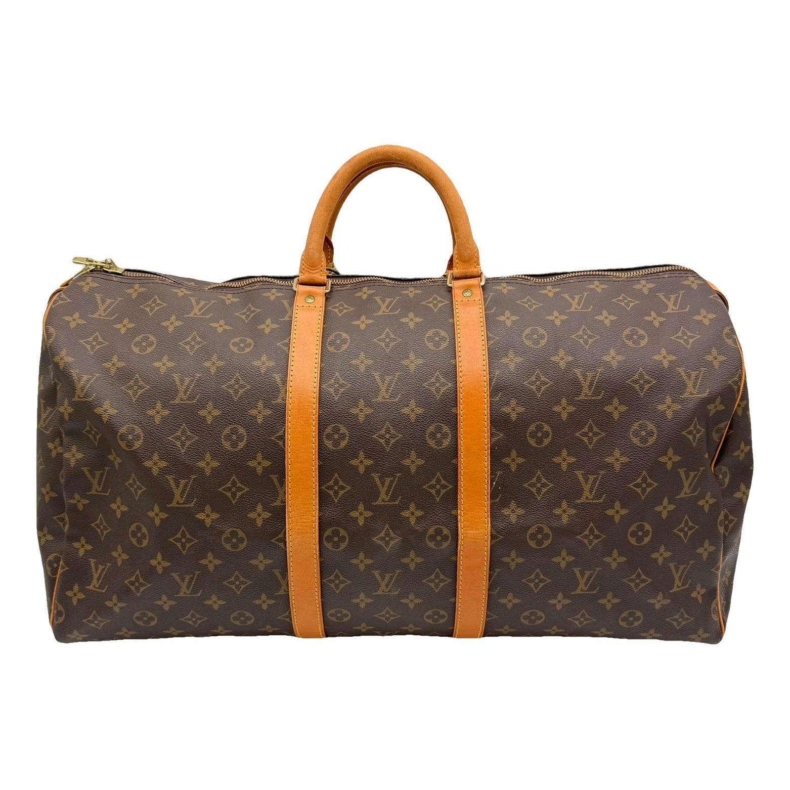 Keepall leather travel bag