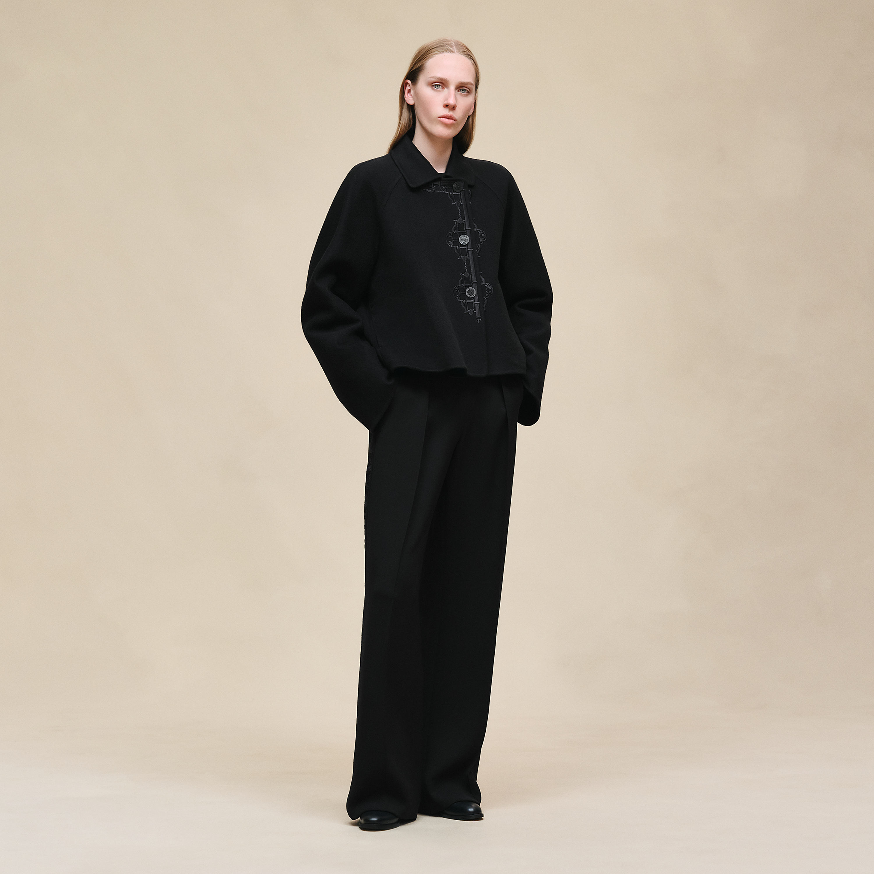 Cashmere embroidered jacket