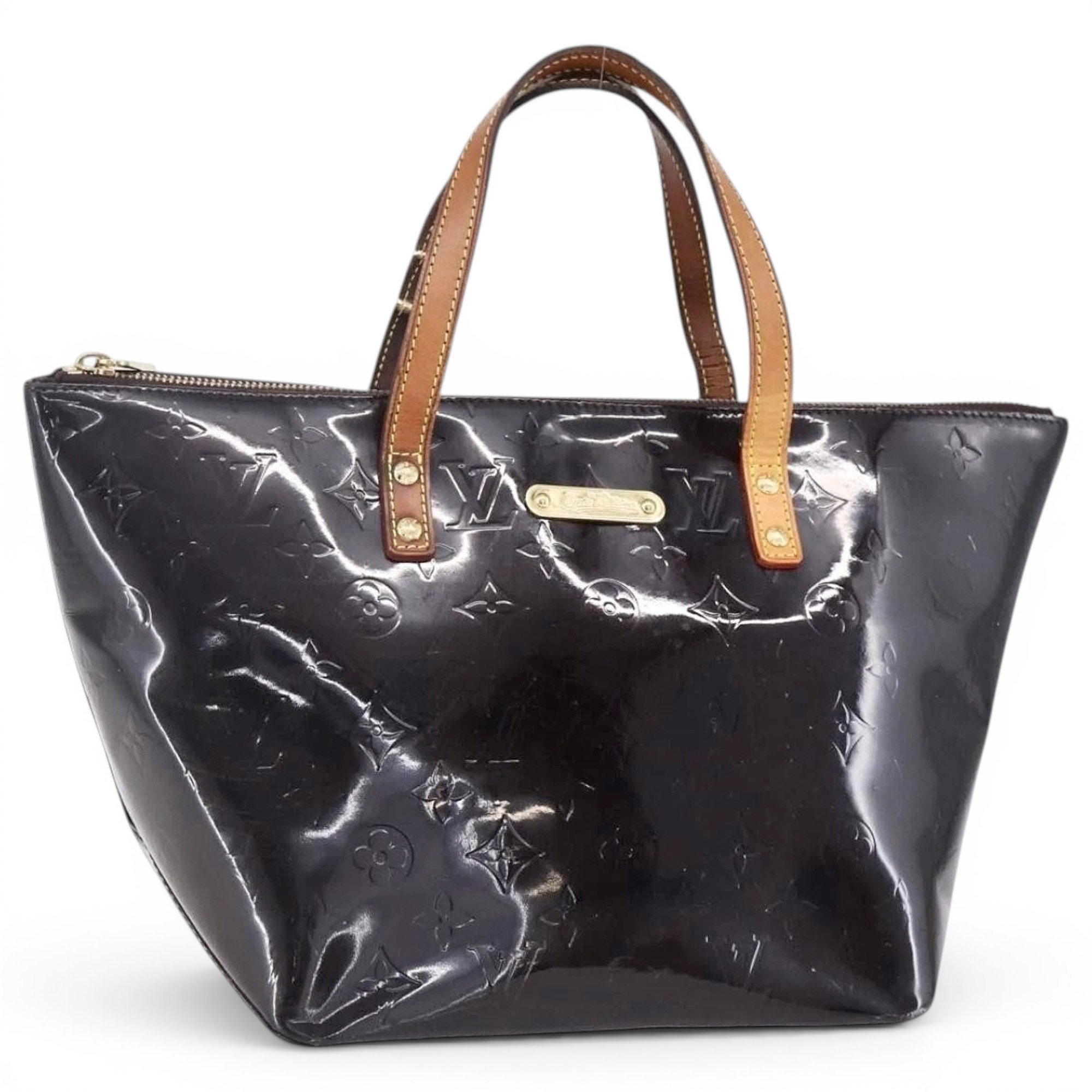 Patent leather handbag