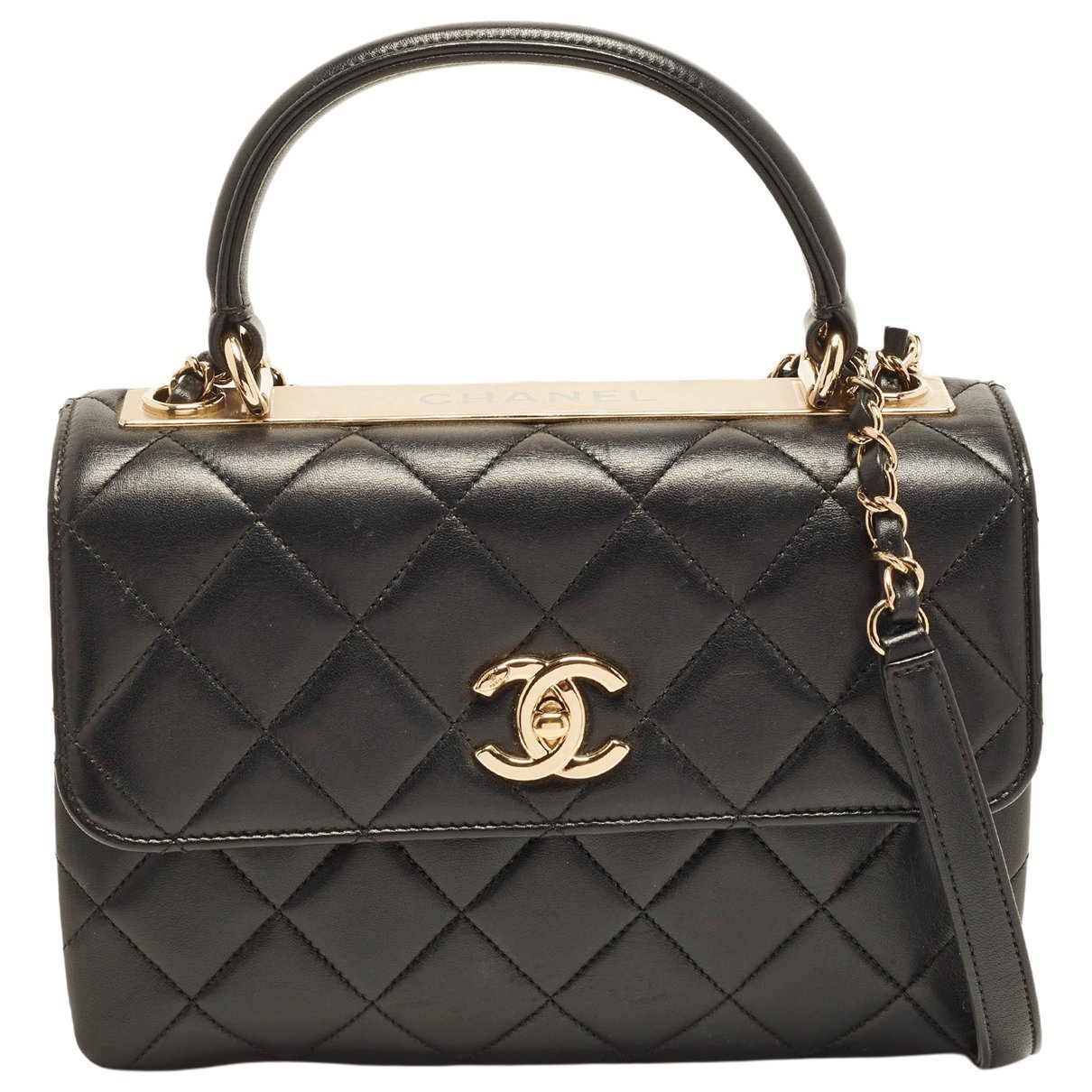 Trendy CC leather satchel