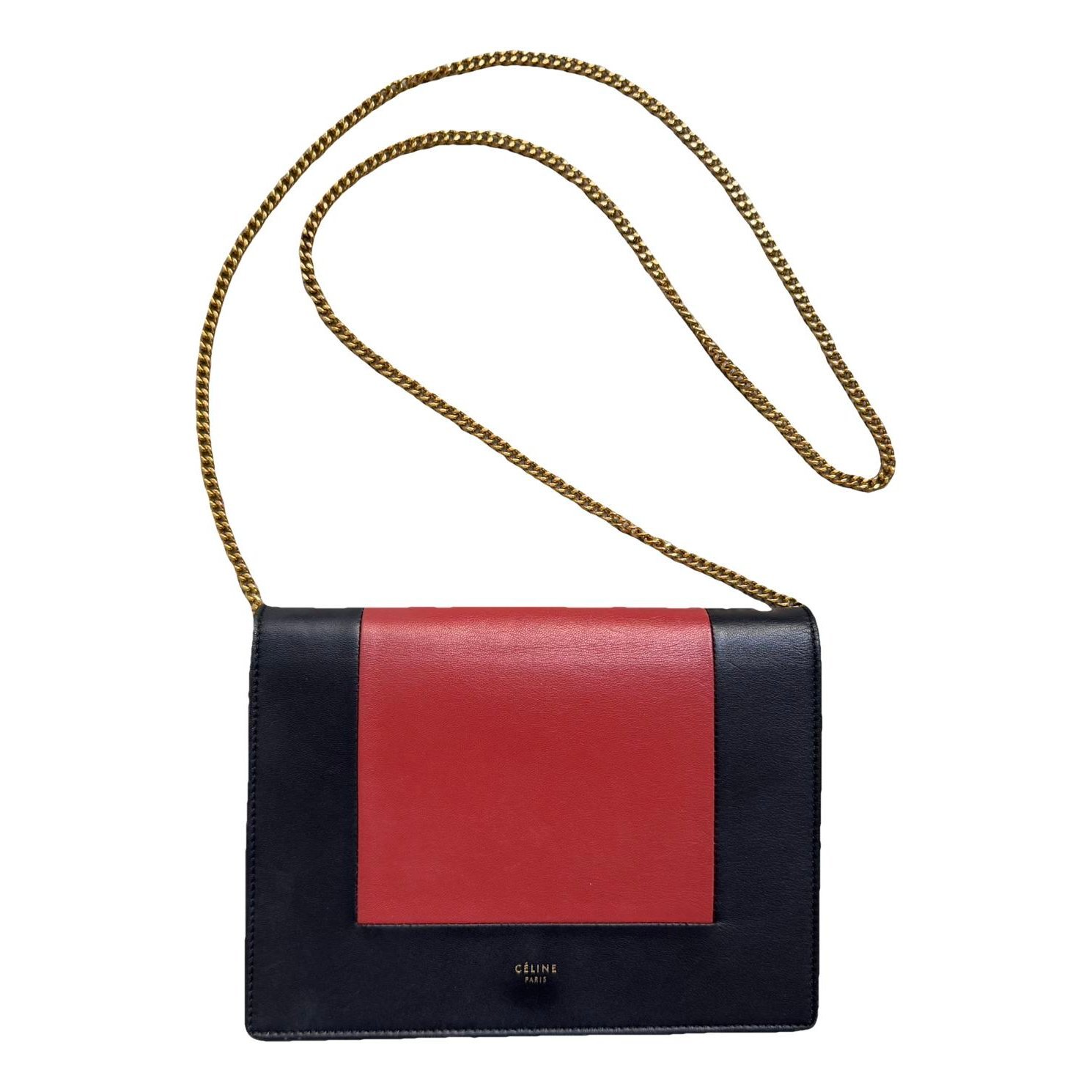 Leather clutch bag