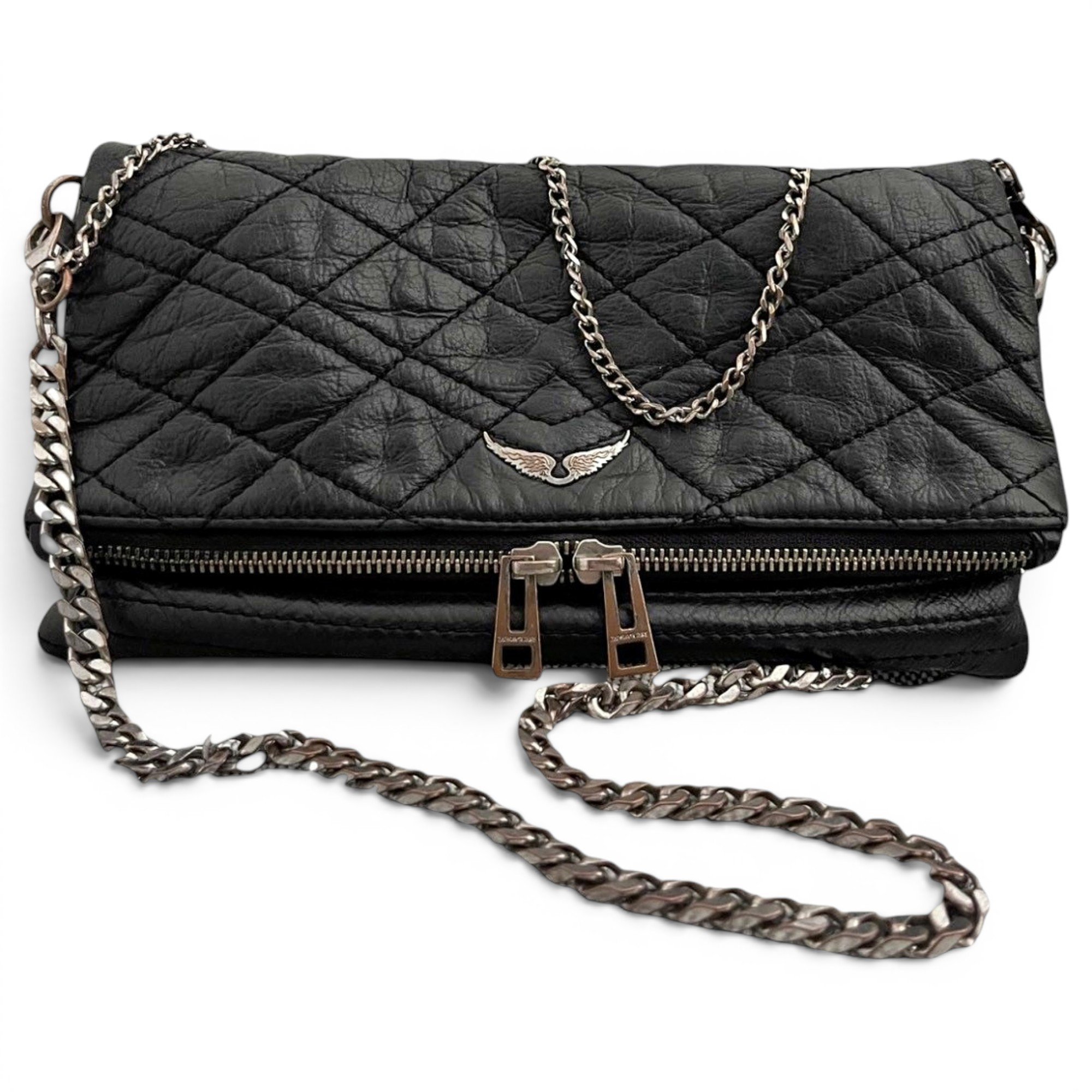 Rock leather crossbody bag