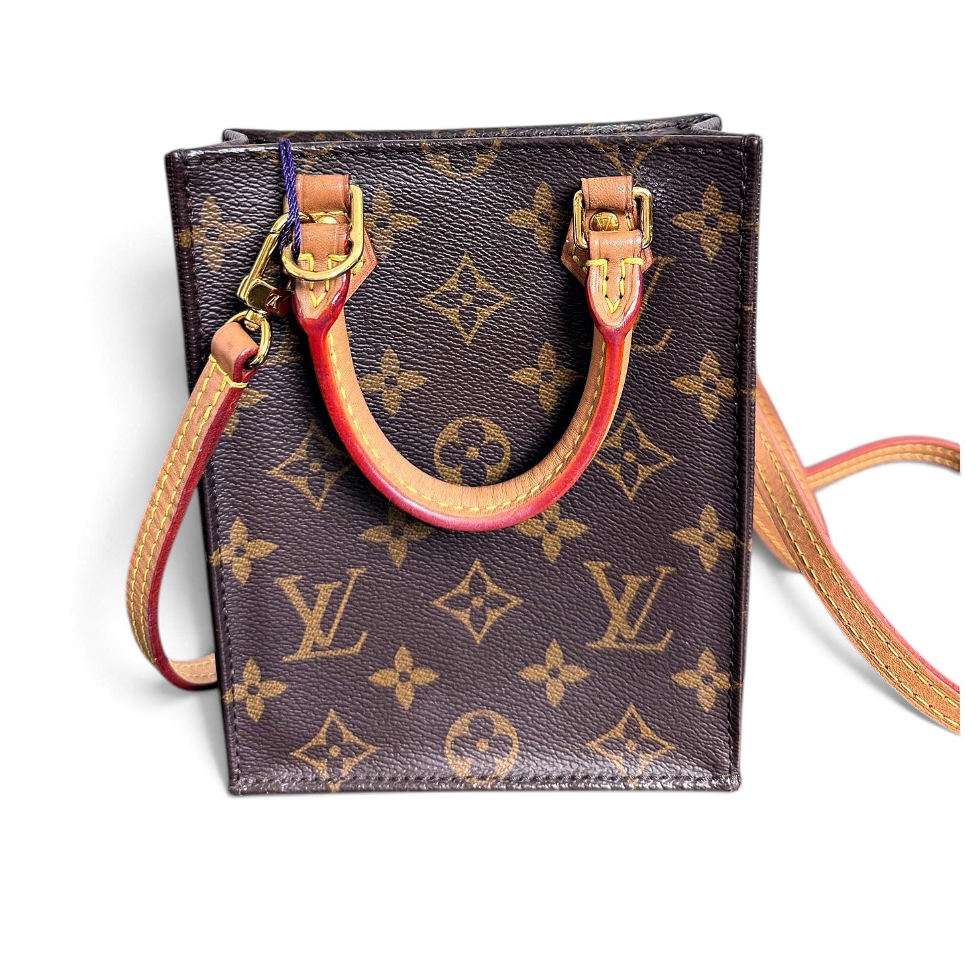 Plat leather crossbody bag