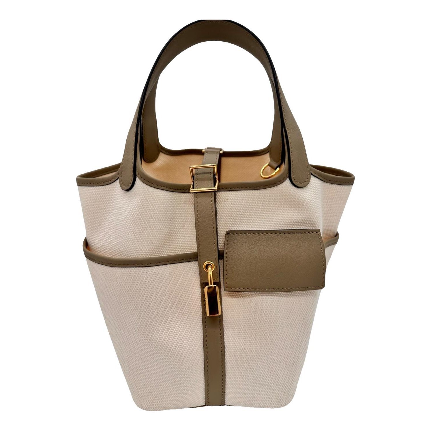Picotin leather tote